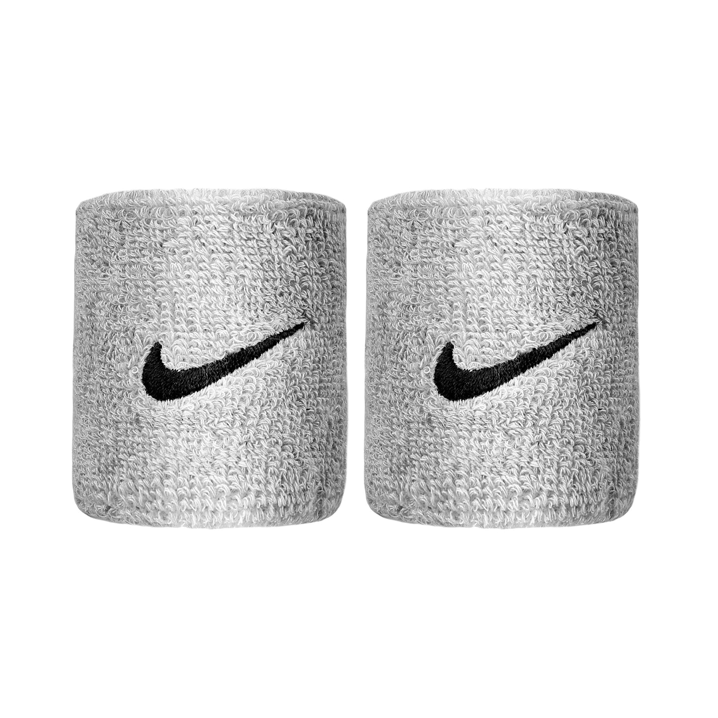 Nike Swoosh Cinta para sudor Pack de 2 corto - gris claro, negro Nike Swoosh Cinta para sudor Pack de 2 corto - gris claro, negro