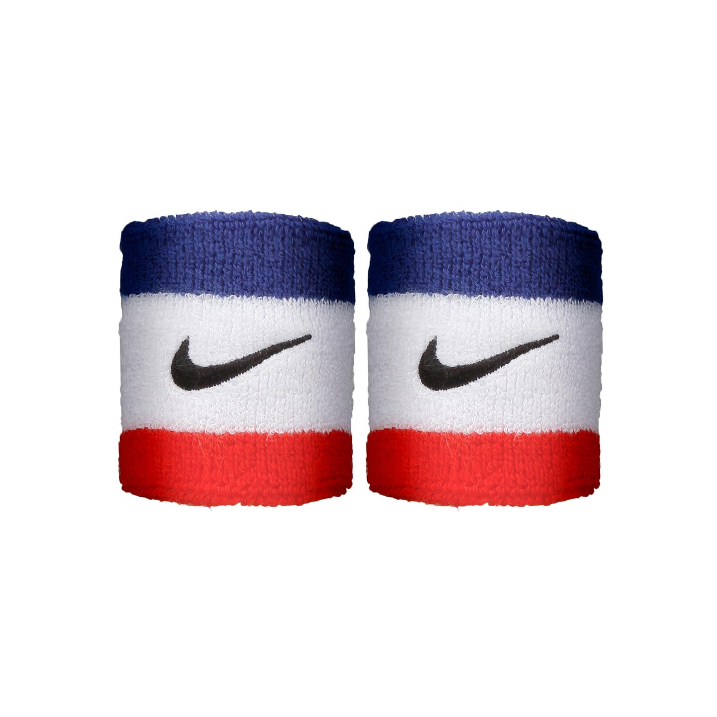 Nike Swoosh Cinta para sudor Pack de 2 corto - blanco, azul Nike Swoosh Cinta para sudor Pack de 2 corto - blanco, azul