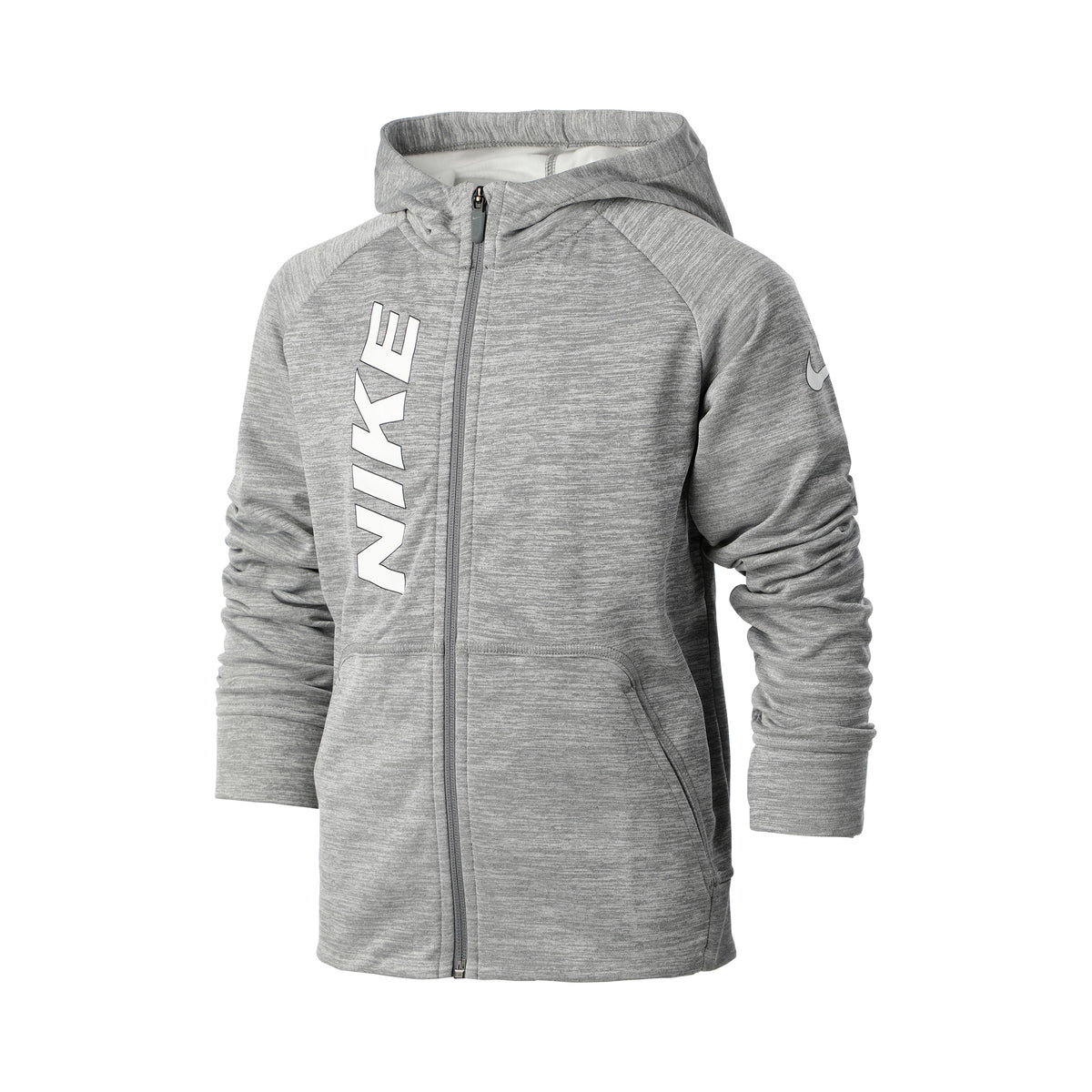 Nike Graphic Swoosh Sudadera con cremallera Chicos - gris, blanco Nike Graphic Swoosh Sudadera con cremallera Chicos - gris, blanco