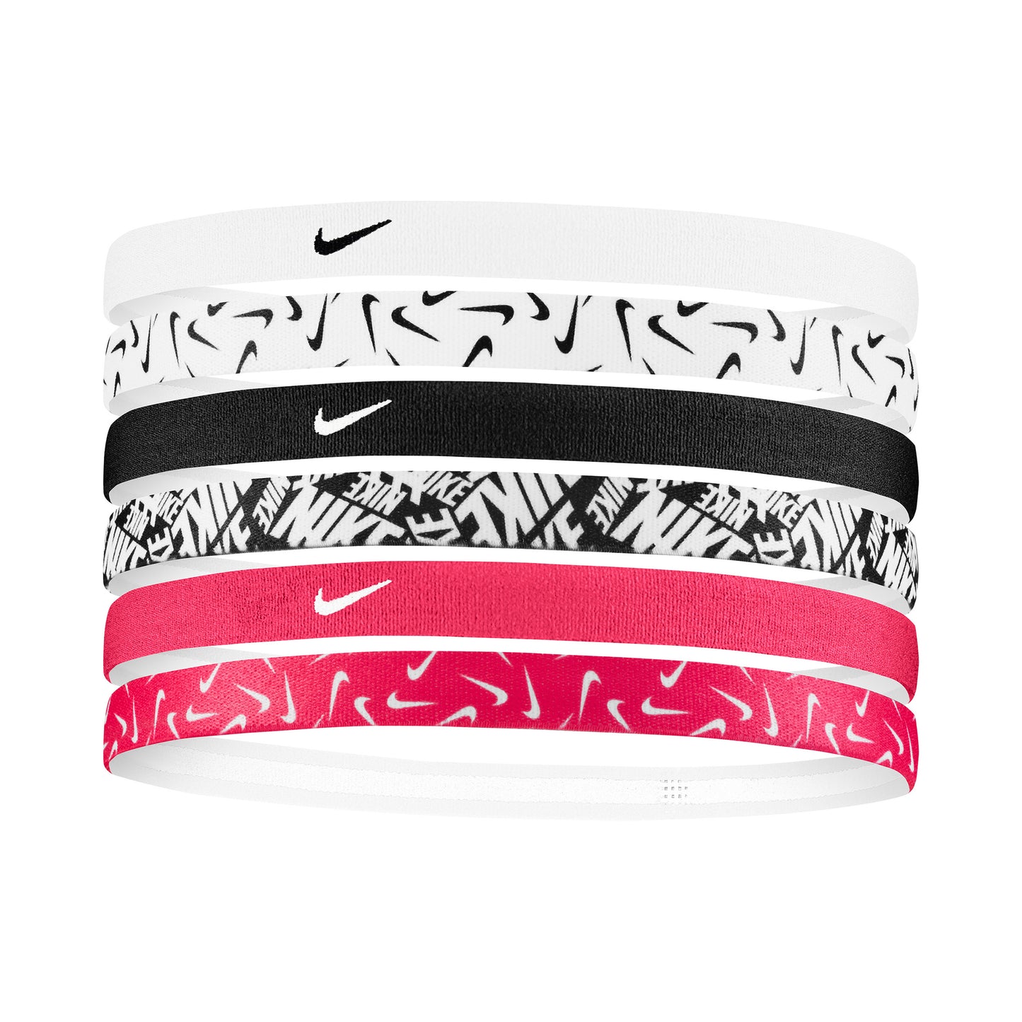Nike Printed Cinta para el pelo Pack de 6 Unisex - rosa, multicolor Nike Printed Cinta para el pelo Pack de 6 Unisex - rosa, multicolor