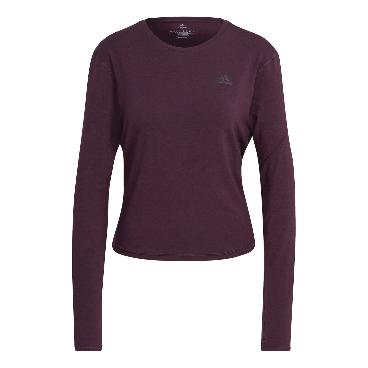 adidas RI 3 Stripes Made With Nature Camiseta De Manga Larga Mujeres-Berry adidas RI 3 Stripes Made With Nature Camiseta De Manga Larga Mujeres-Berry