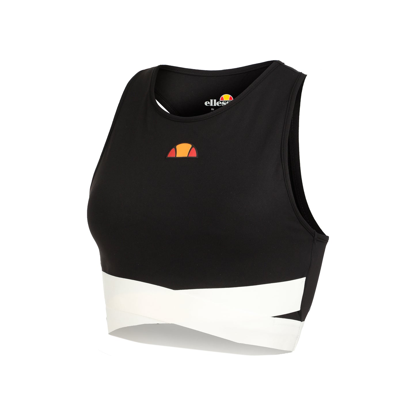 Ellesse Chroma Crop Camiseta De Running Mujeres-Negro