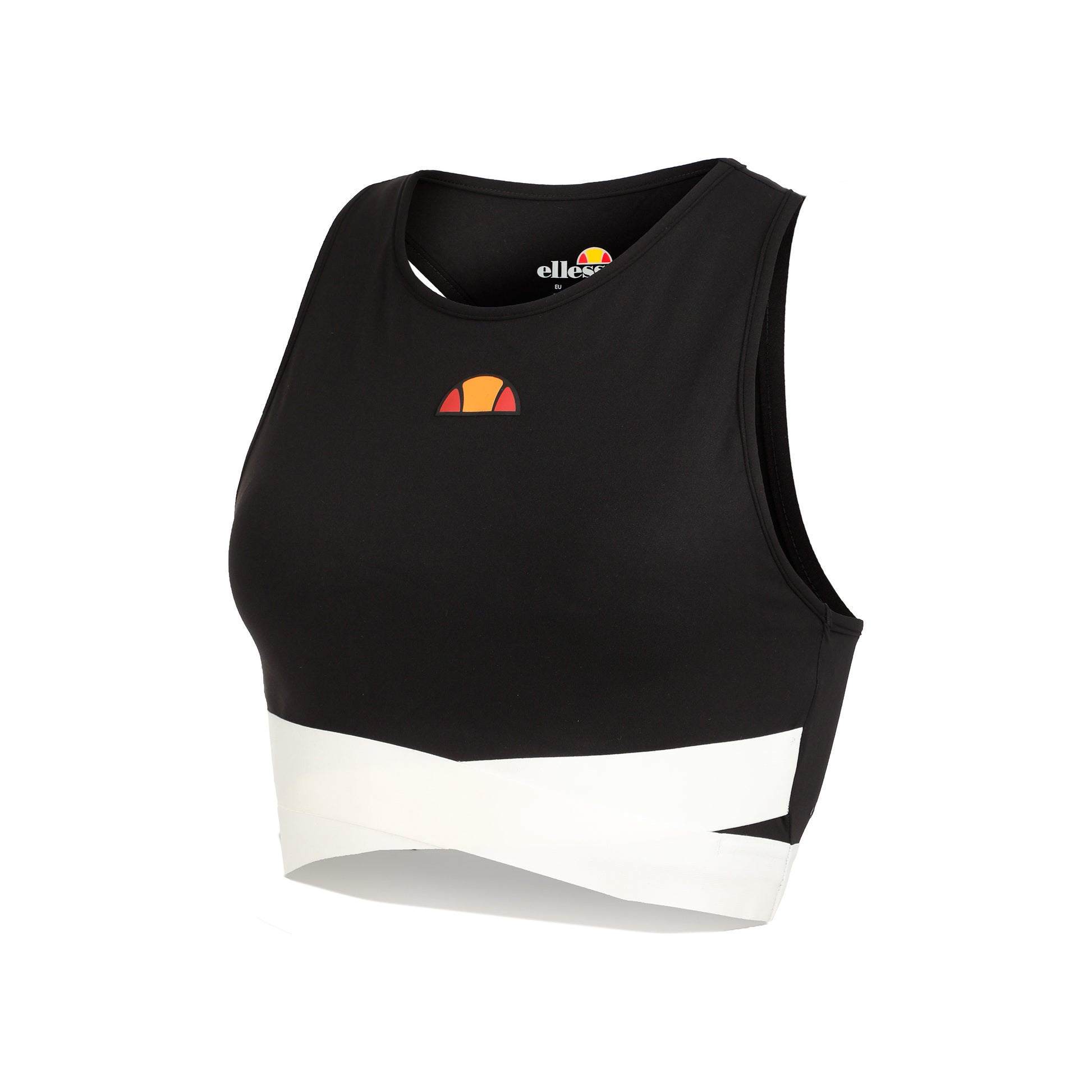 Ellesse Chroma Crop Camiseta De Running Mujeres-Negro