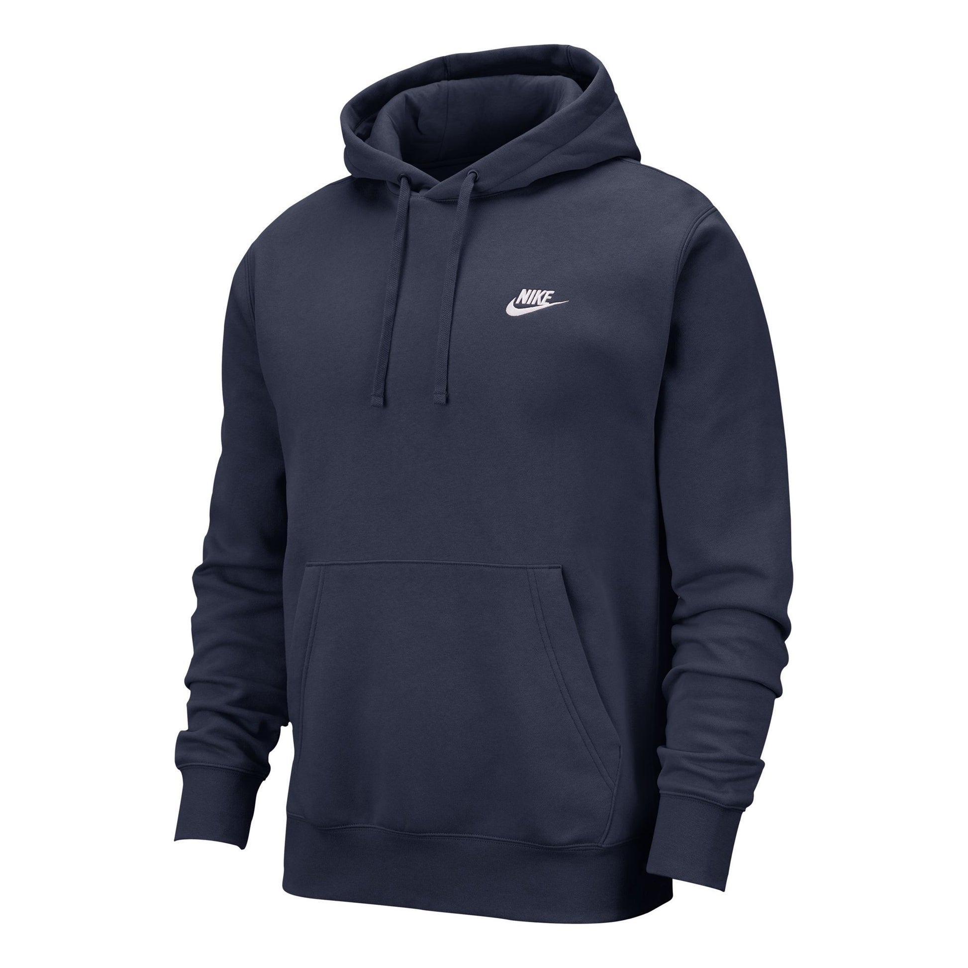 Nike Sportswear Club Sudadera Con Capucha Hombres-Azul Oscuro,Blanco