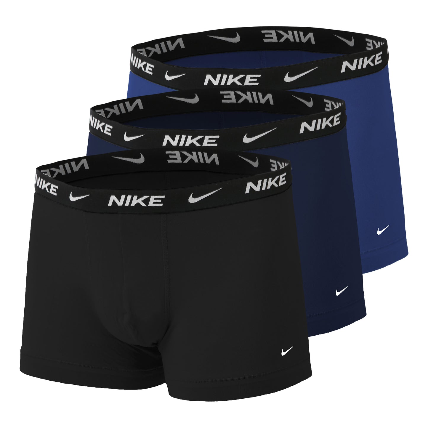 Nike Everyday Cotton Strech Trunk Calzoncillos Tipo Bóxer Pack De 3 Hombres-Azul Oscuro,Azul