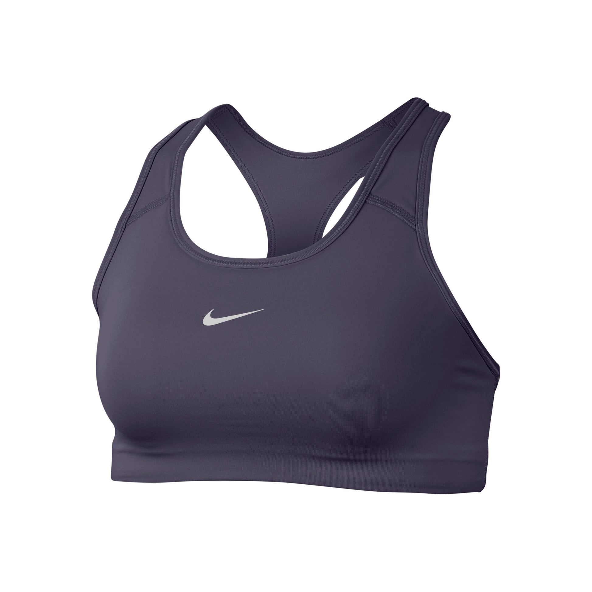 Nike Dri-Fit Swoosh Sujetador deportivo Mujeres - lila, blanco