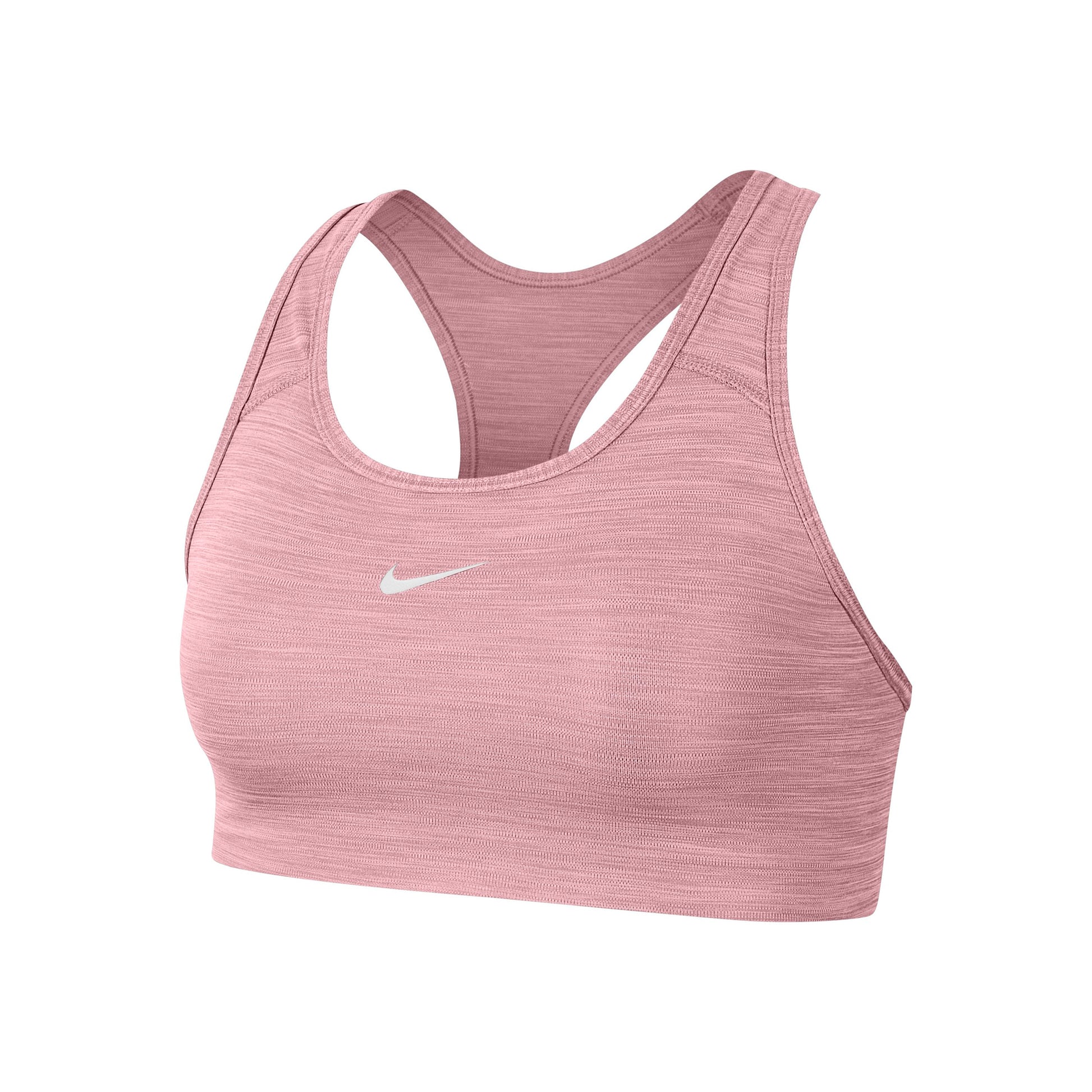 Nike Dri-Fit Swoosh Sujetador deportivo Mujeres - rosa, blanco