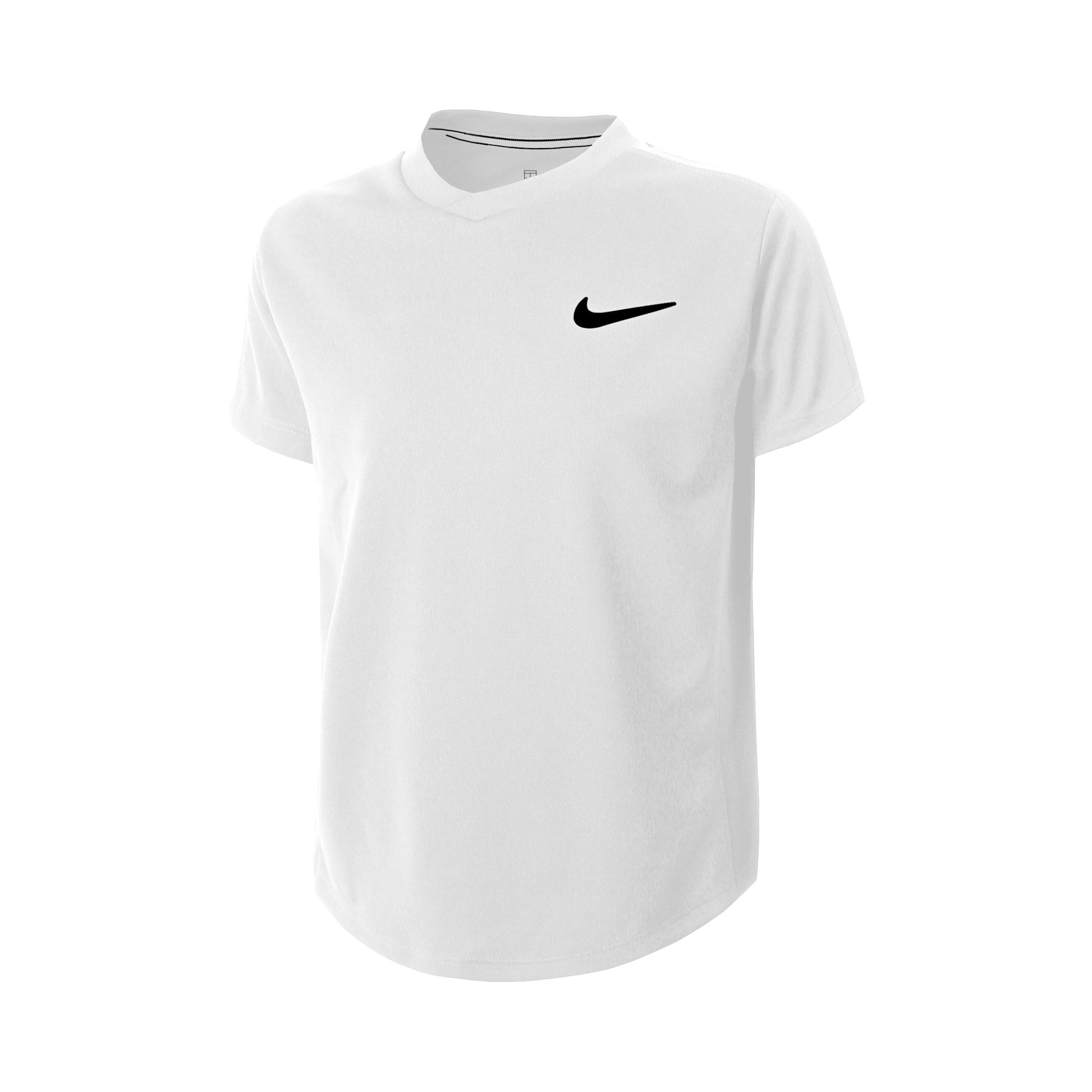 Nike Court Dri-Fit Camiseta de manga corta Chicos - blanco, negro