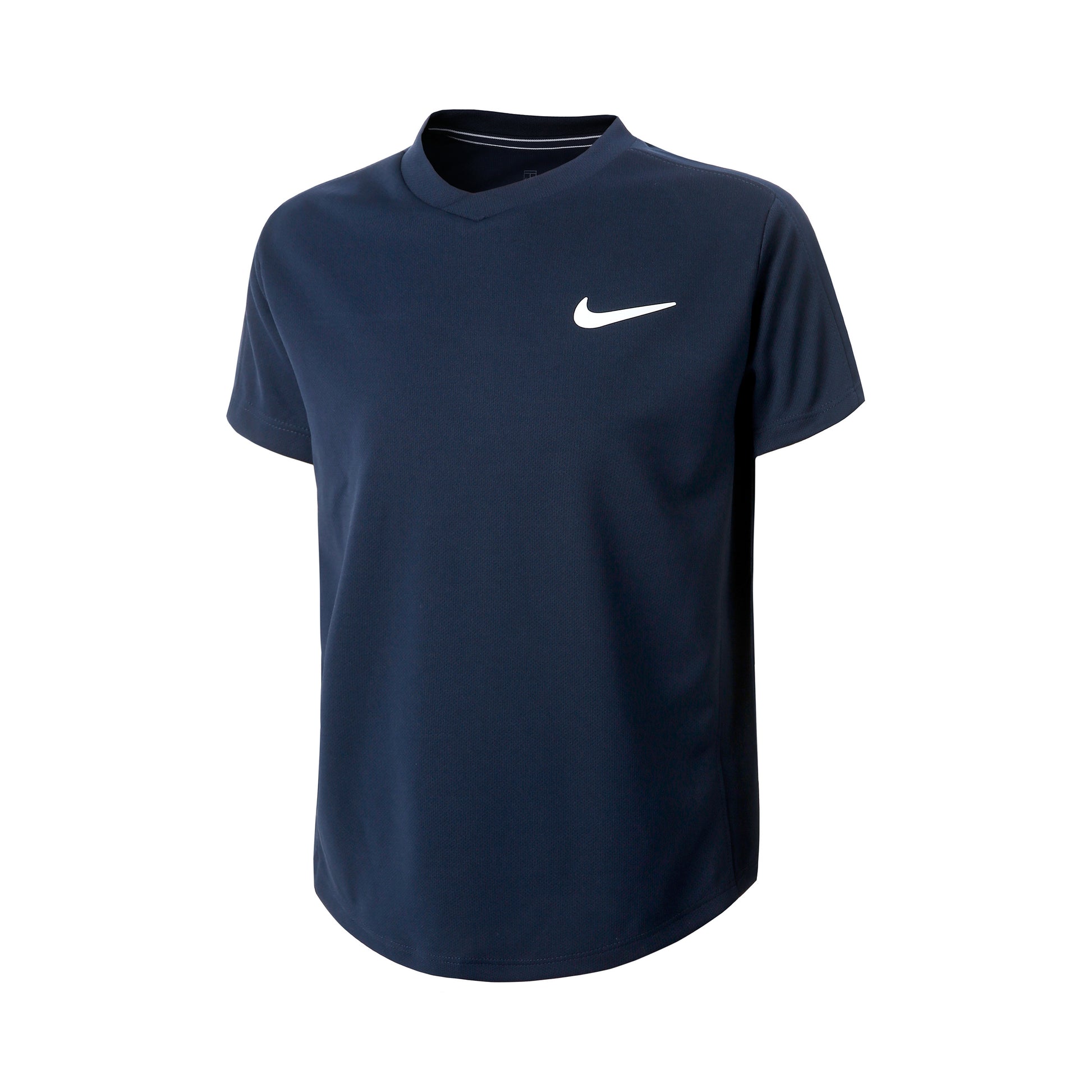 Nike Court Dri-Fit Camiseta de manga corta Chicos - azul oscuro, blanco