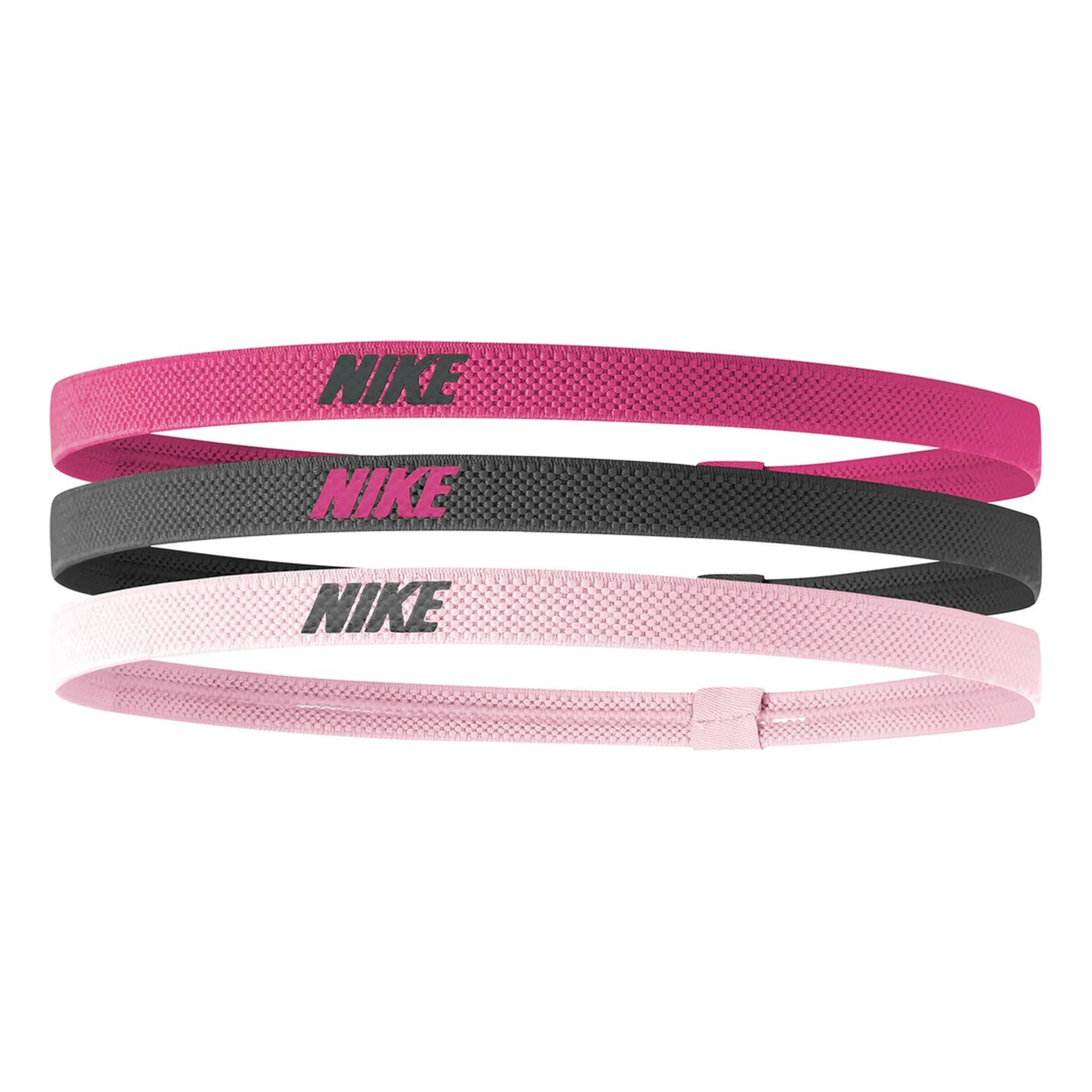 Nike Elastic 2.0 Cinta para el pelo Pack de 3 Unisex - rosa, multicolor