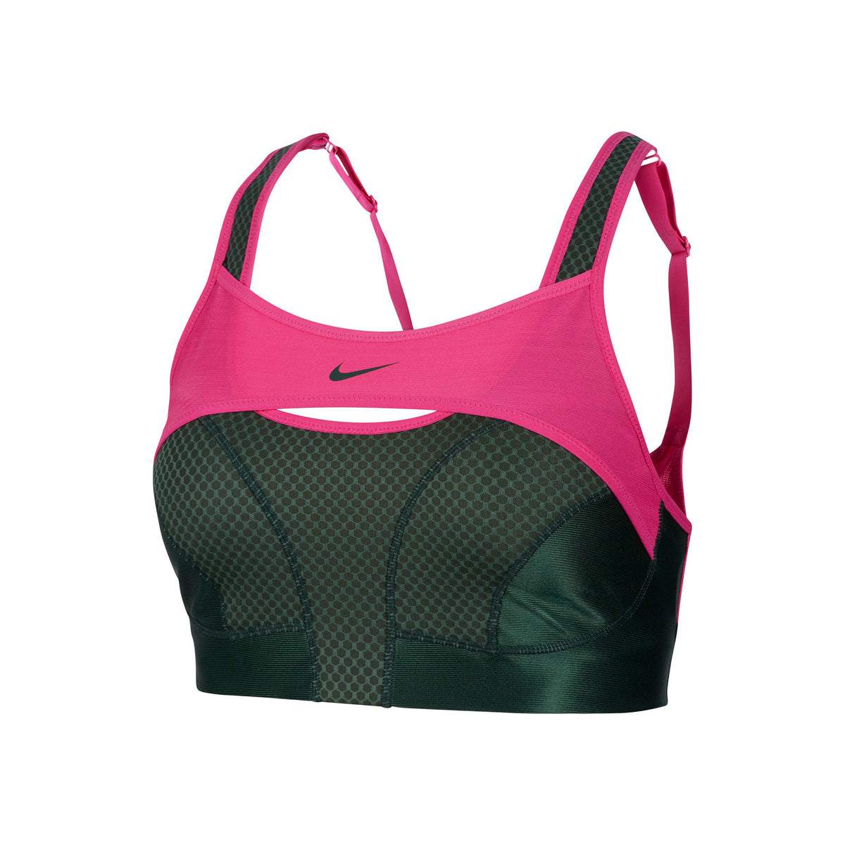 Nike Alpha Ultrabreathe Sujetador deportivo Mujeres - verde oscuro, rosa