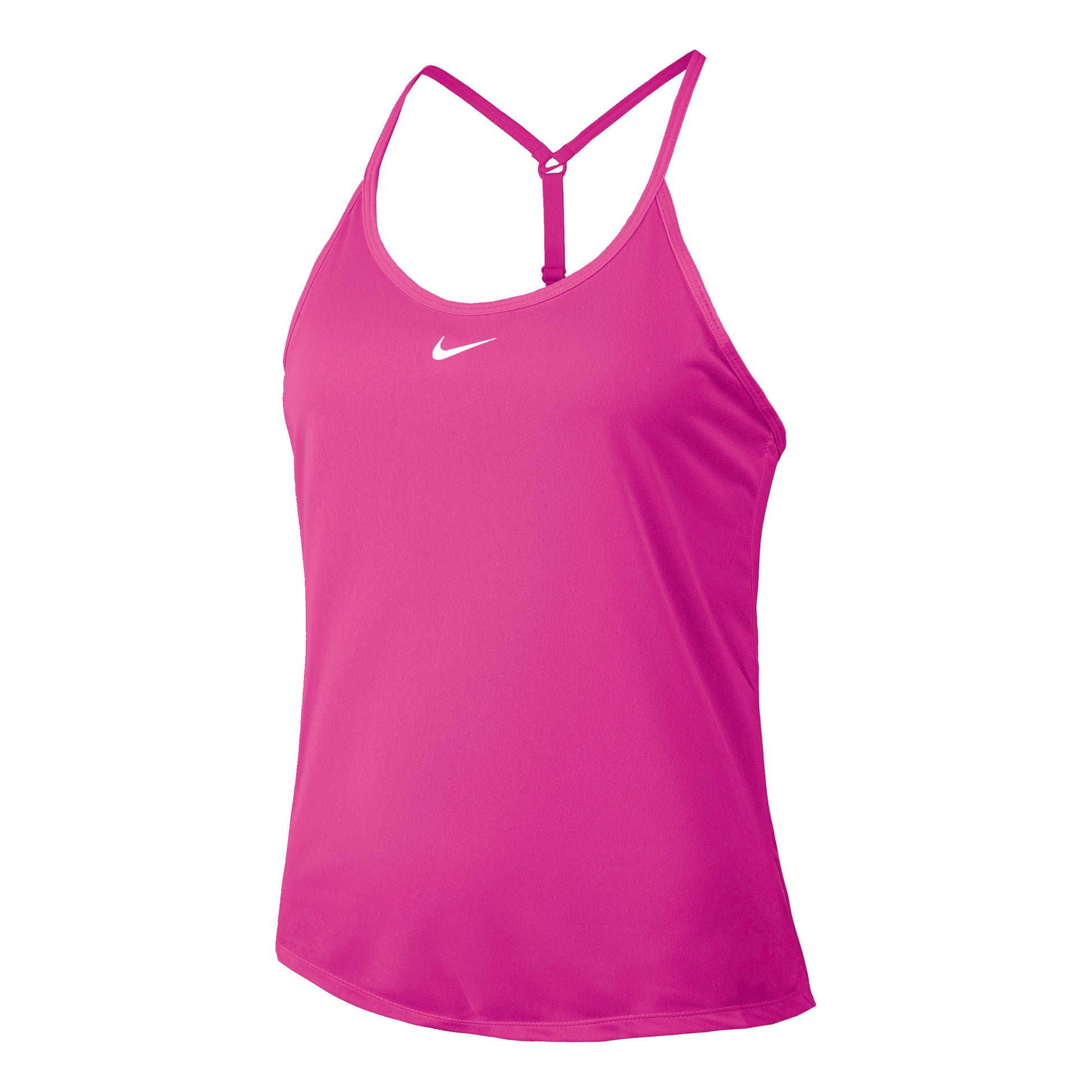 Nike Dri-Fit One Elstka STD Camiseta de tirantes Mujeres - rosa, blanco