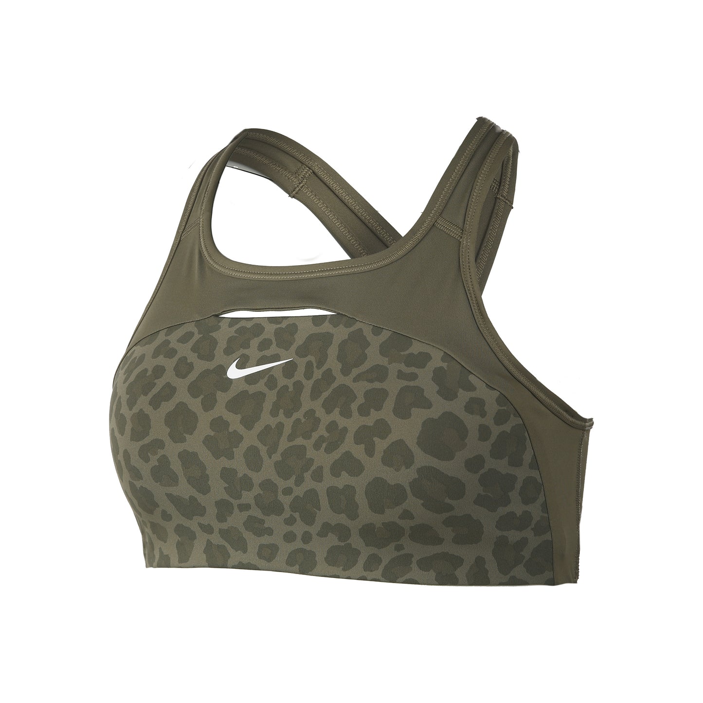 Nike Dri-Fit Swoosh CRS Sujetador deportivo Mujeres - oliva, verde oscuro