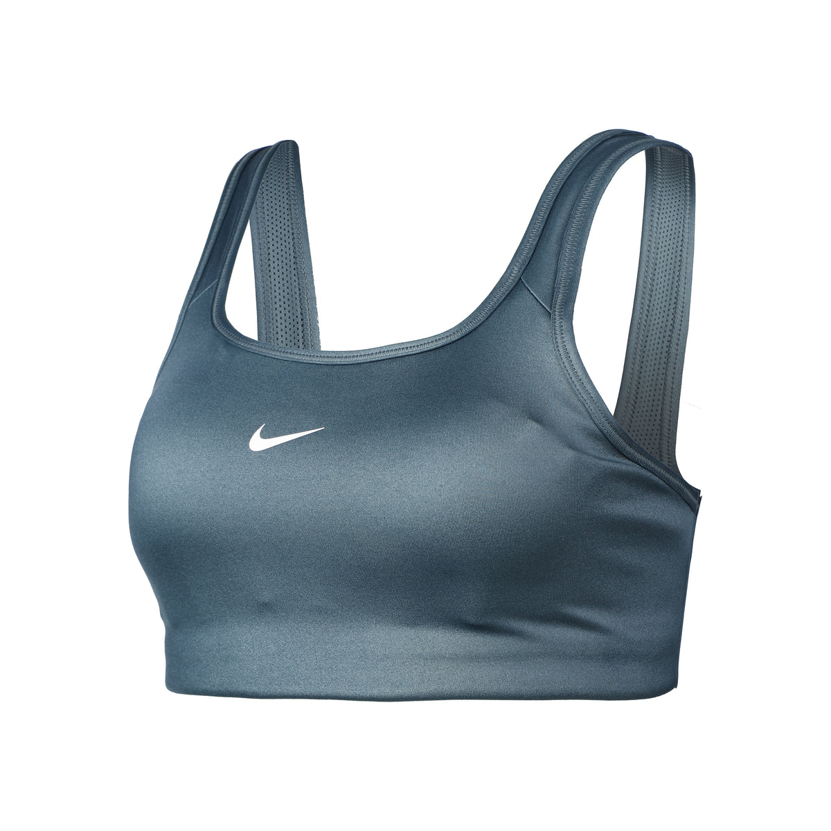Nike Dri-Fit Swoosh Shine Sujetador deportivo Mujeres - gris,