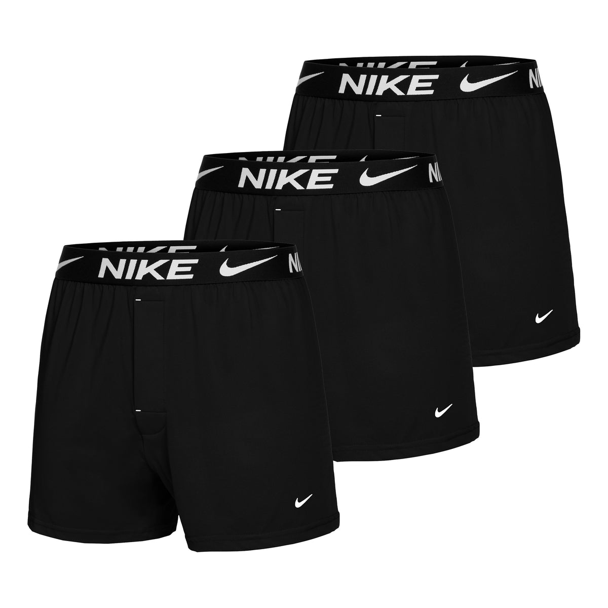 Nike Dri-Fit Essen Micro Calzoncillos tipo bóxer Pack de 3 Hombres - negro, blanco