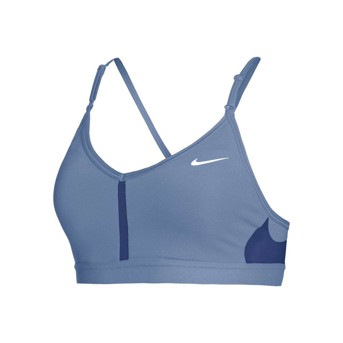Nike Dri-Fit Indy V-Neck Sujetador deportivo Mujeres - azul oscuro,