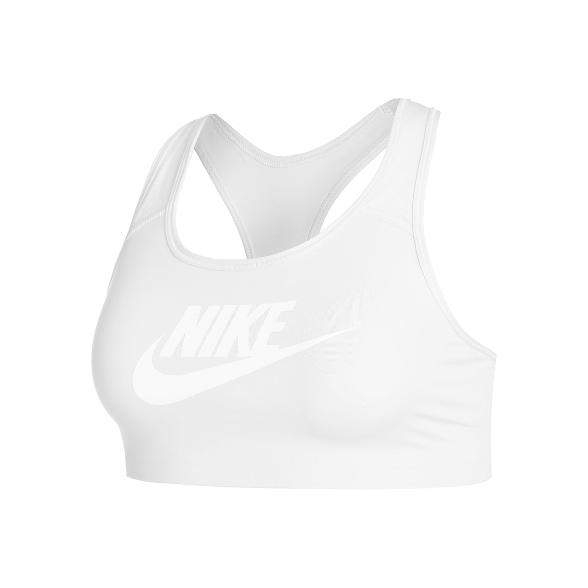 Nike Dri-Fit Swoosh Club Futura GX Sujetador deportivo Mujeres - blanco,