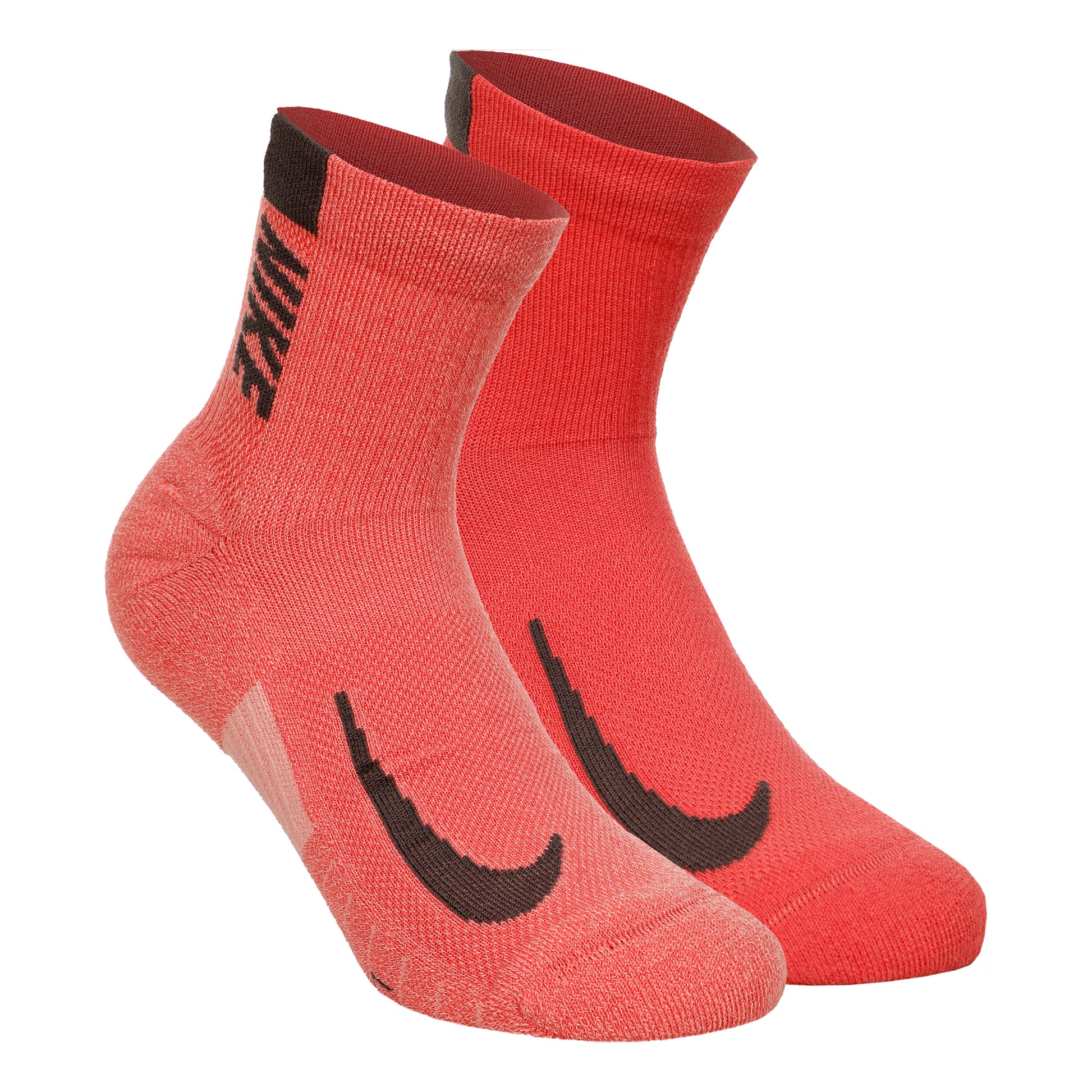 Nike Dri-Fit Multiplier No-Show Socks Calcetines para correr Pack de 2 Unisex - coral, rojo