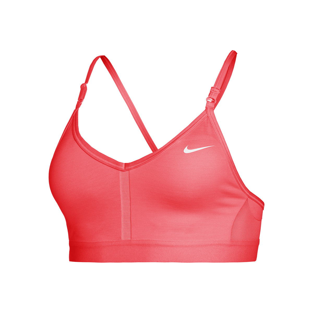 Nike Dri-Fit Indy V-Neck Sujetador deportivo Mujeres - coral,