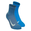 Dri-Fit Multiplier Crew Calcetines de deporte Pack de 2 Unisex - azul,