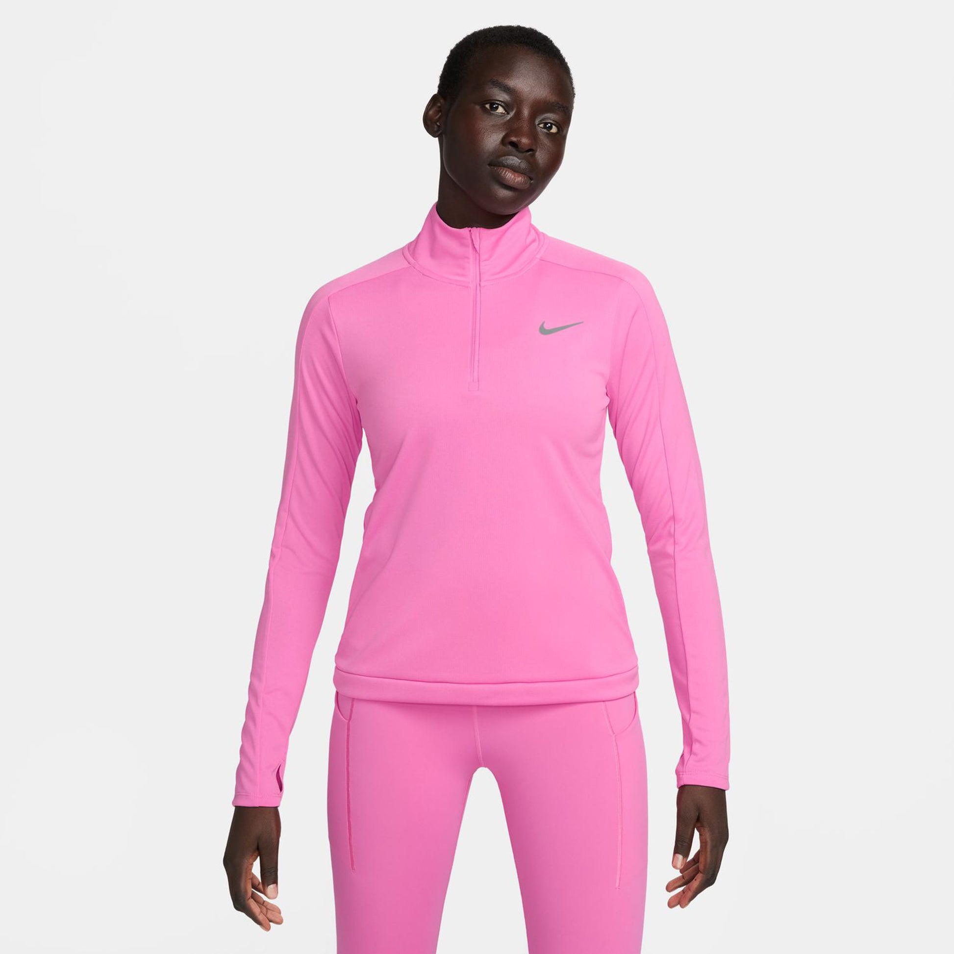 Nike Dri-Fit Pacer 1/4-Zip Camiseta de manga larga Mujeres - rosa,