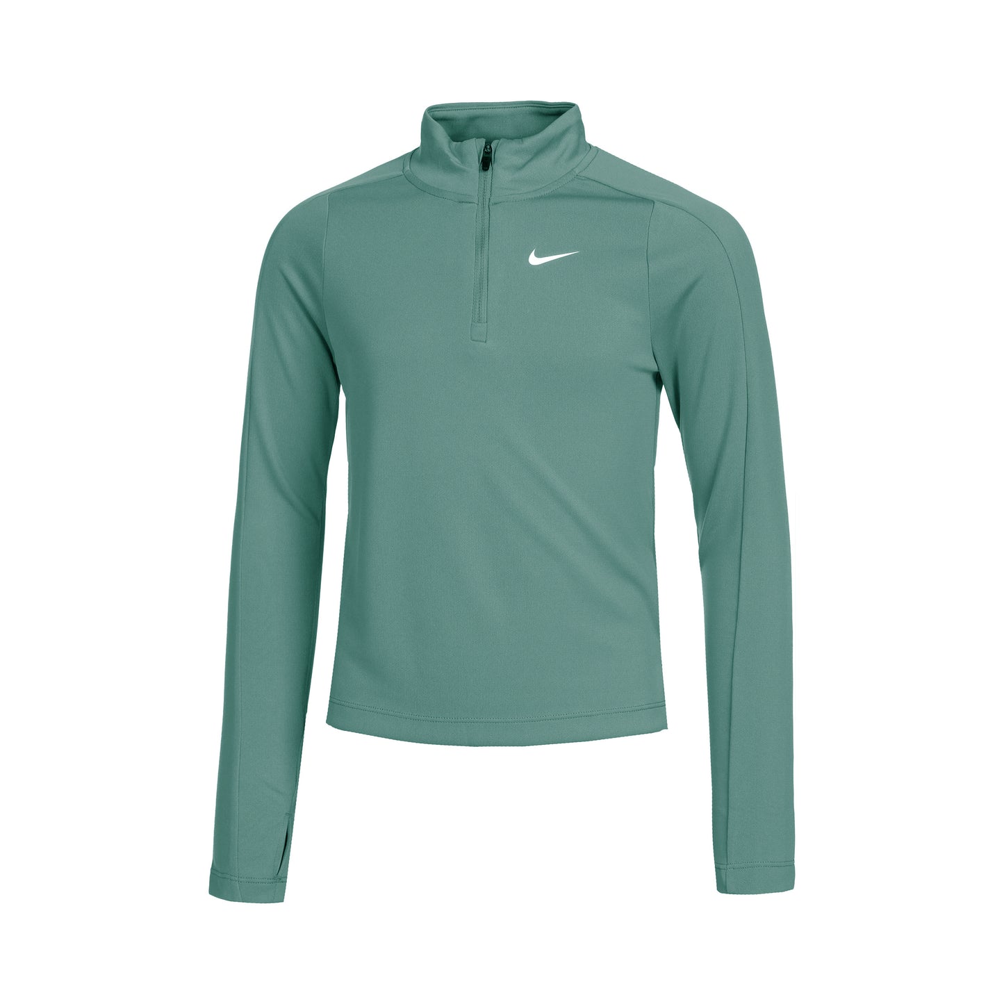 Nike Dri-Fit Half-Zip Camiseta de manga larga Chicas - verde oscuro,
