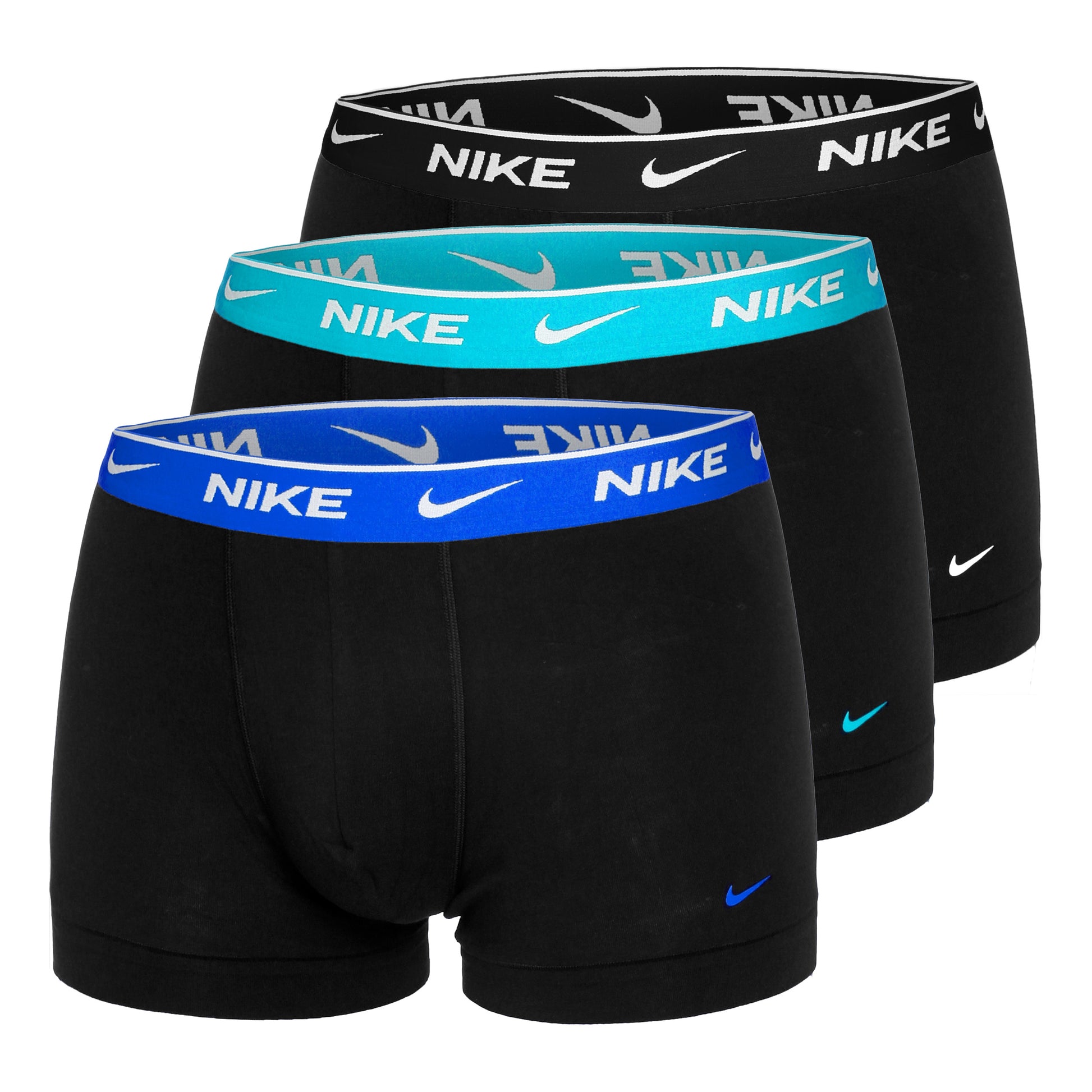 Nike Everyday Stretch Trunk Calzoncillos tipo bóxer Pack de 3 Hombres - negro, turquesa