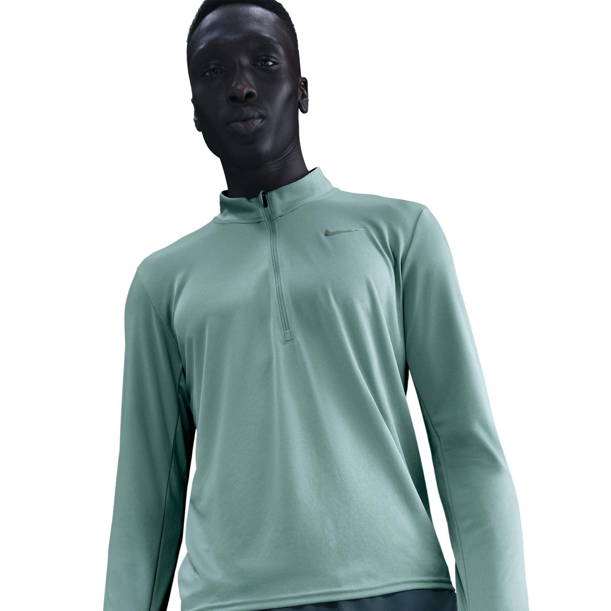 Nike Pacer Half-Zip Camiseta de running Hombres - turquesa, plateado