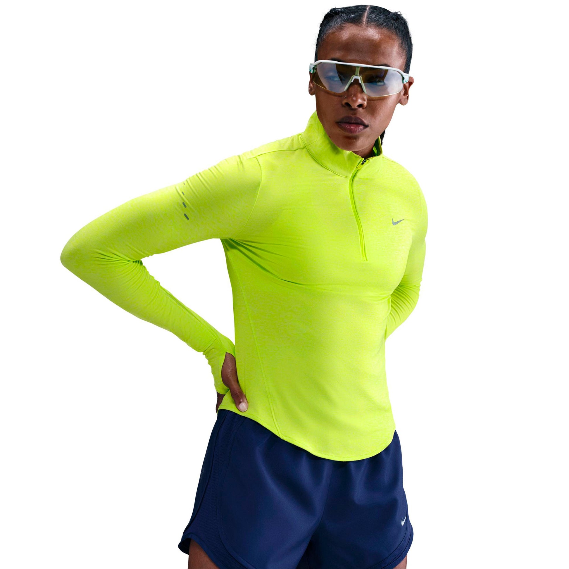 Nike Swift Camiseta de running Mujeres - amarillo neón, plateado