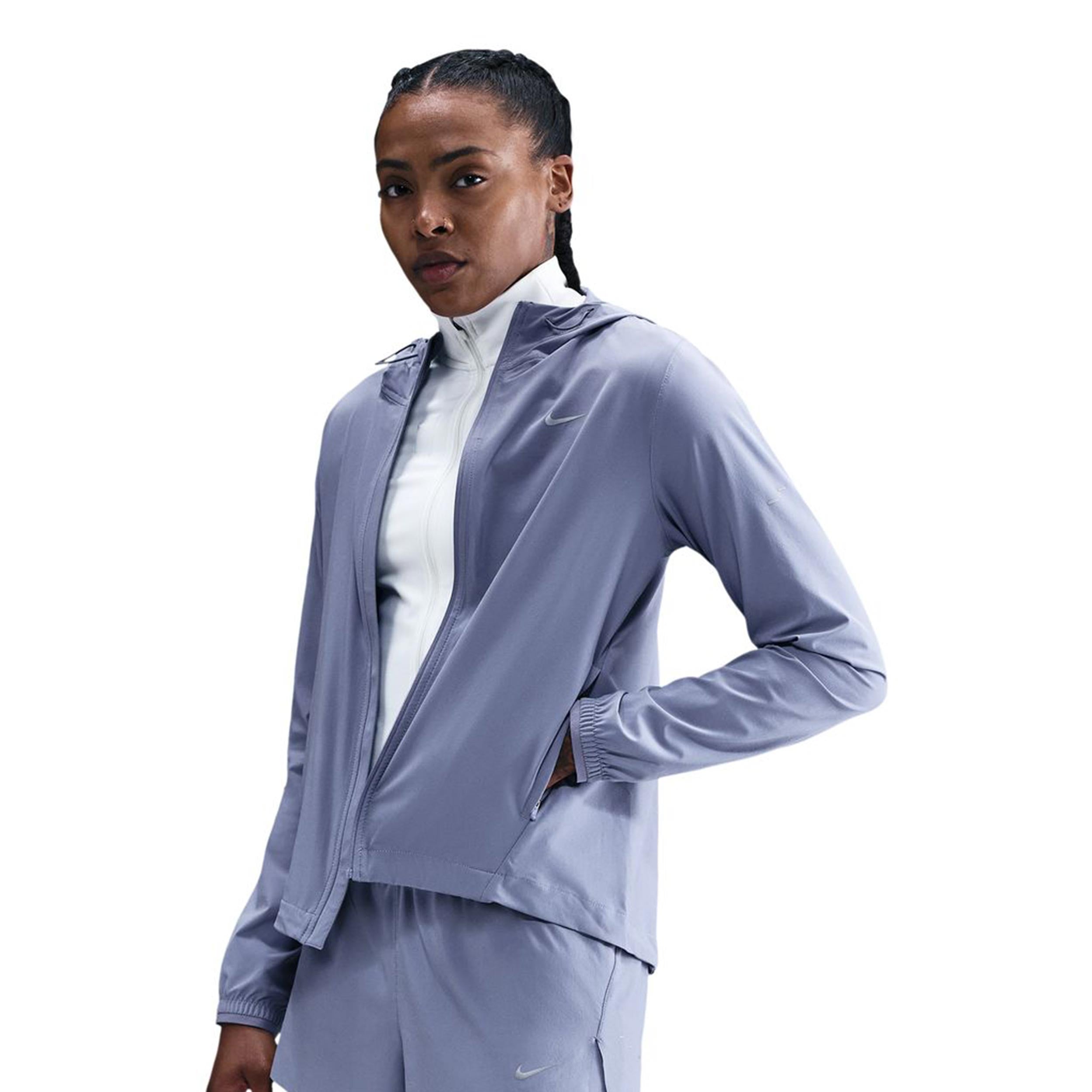 Nike Swift Chaqueta para correr Mujeres - azul-gris, plateado