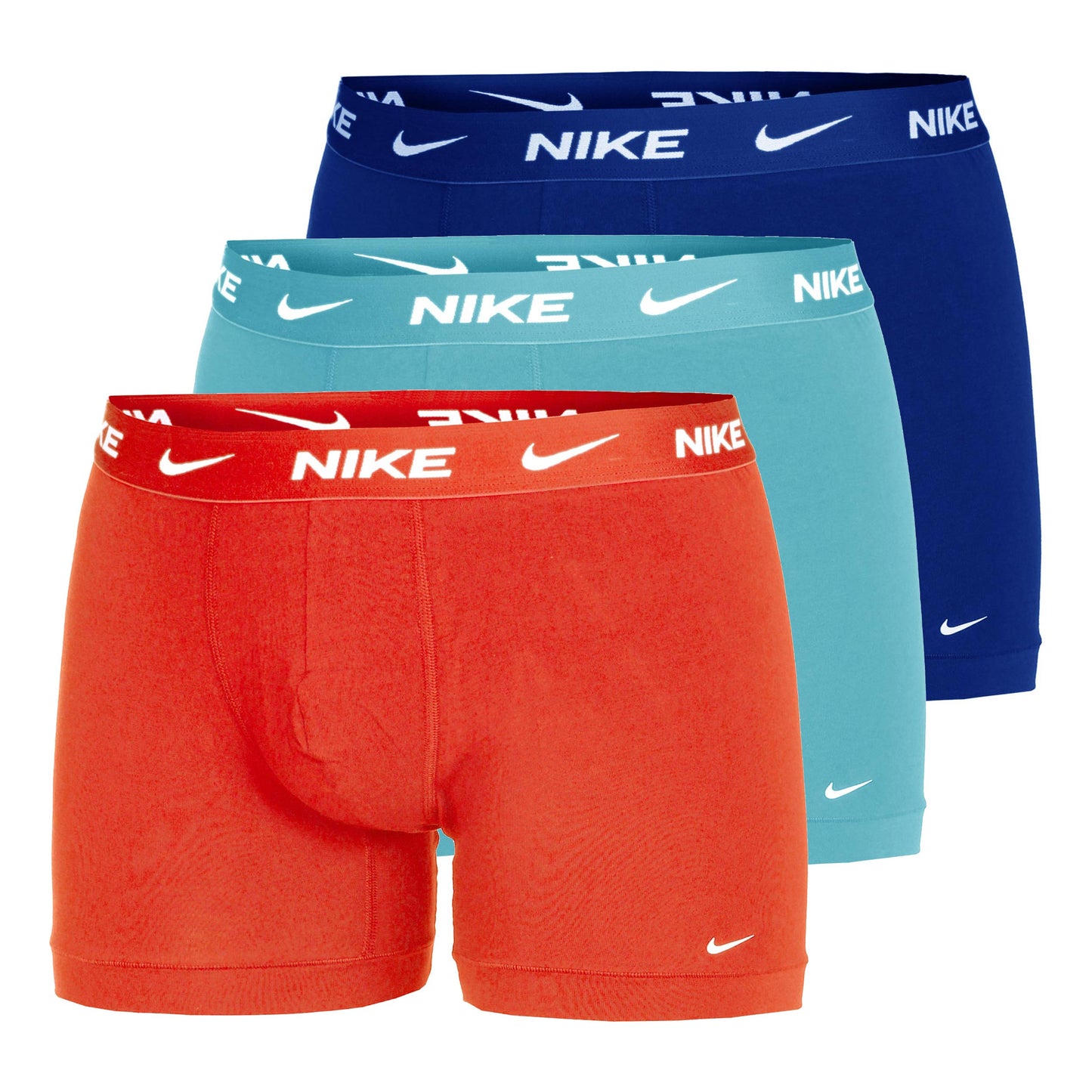 Nike Dri-Fit Essential Micro Trunk Calzoncillos tipo bóxer Pack de 3 Hombres - rojo, turquesa