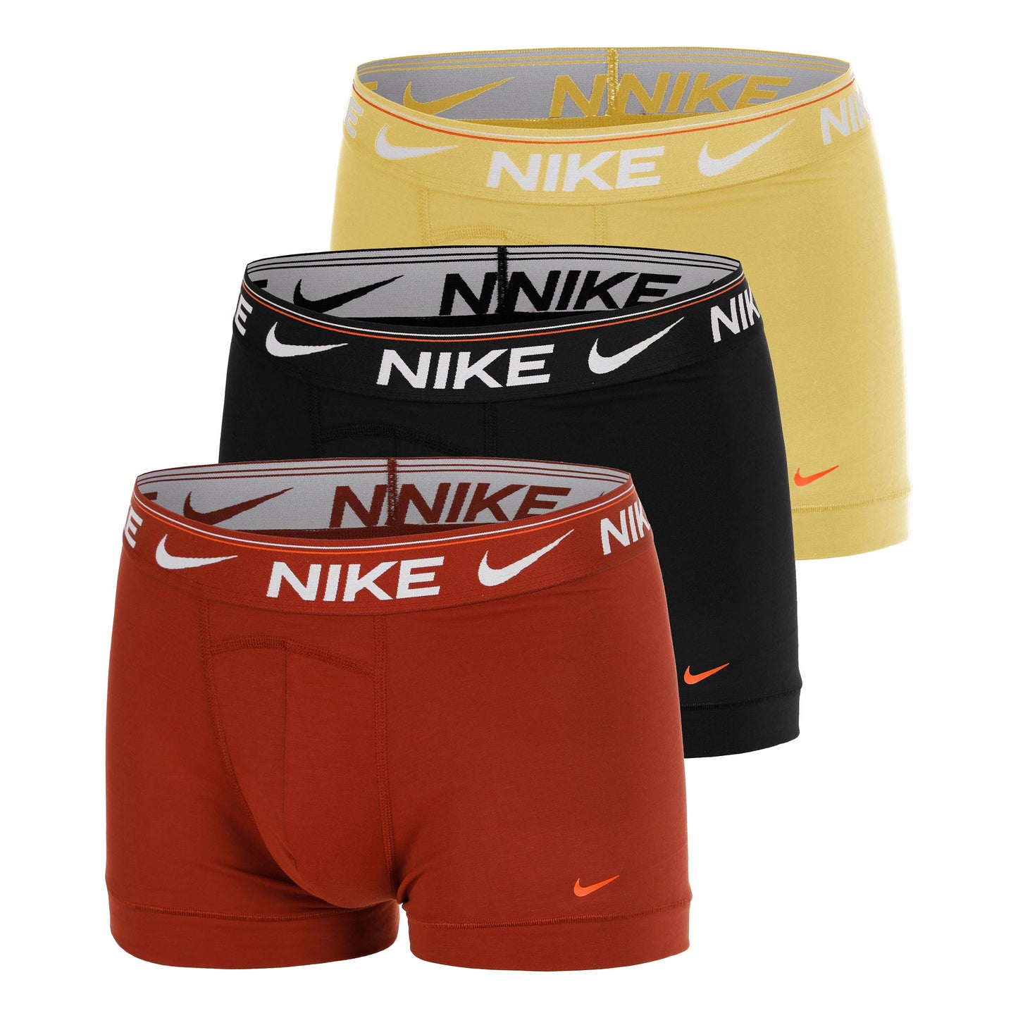 Nike Ultra Comfort Calzoncillos Tipo Bóxer Pack De 3 Hombres-Amarillo Oro,Negro