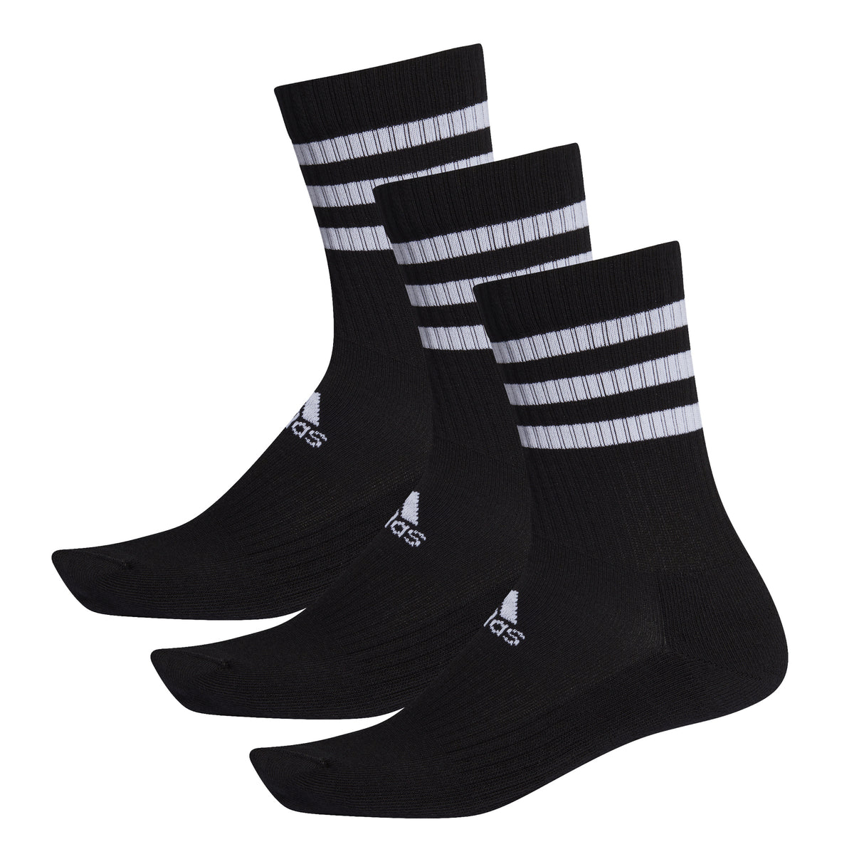 adidas Cushioning 3-Stripes Crew Calcetines de deporte Unisex - negro, blanco