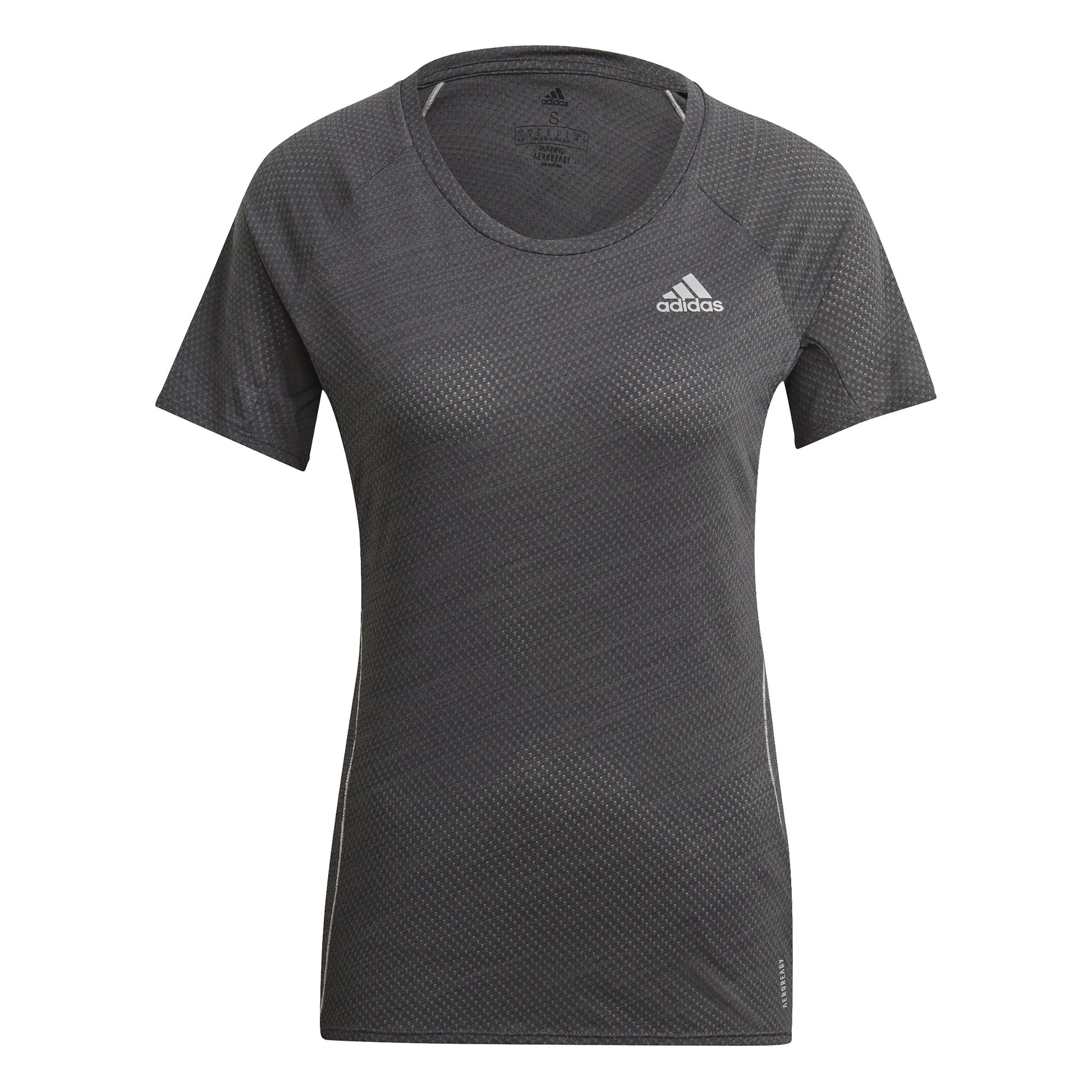adidas Runner Camiseta de manga corta Mujeres - gris oscuro, blanco