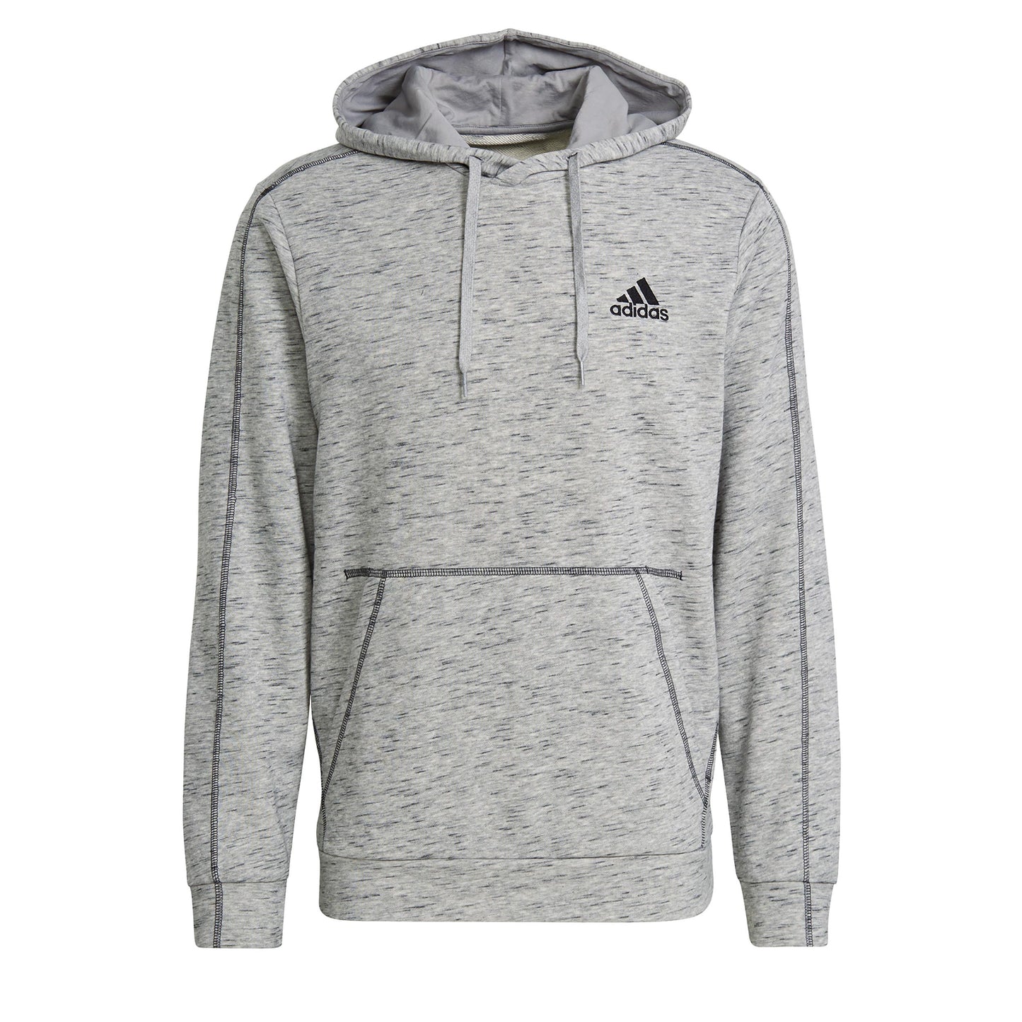 adidas Melange Sudadera con capucha Hombres - gris, negro