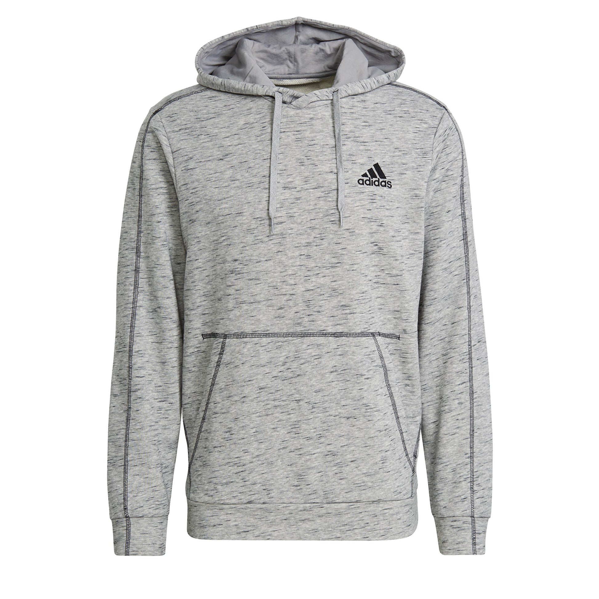 adidas Melange Sudadera con capucha Hombres - gris, negro