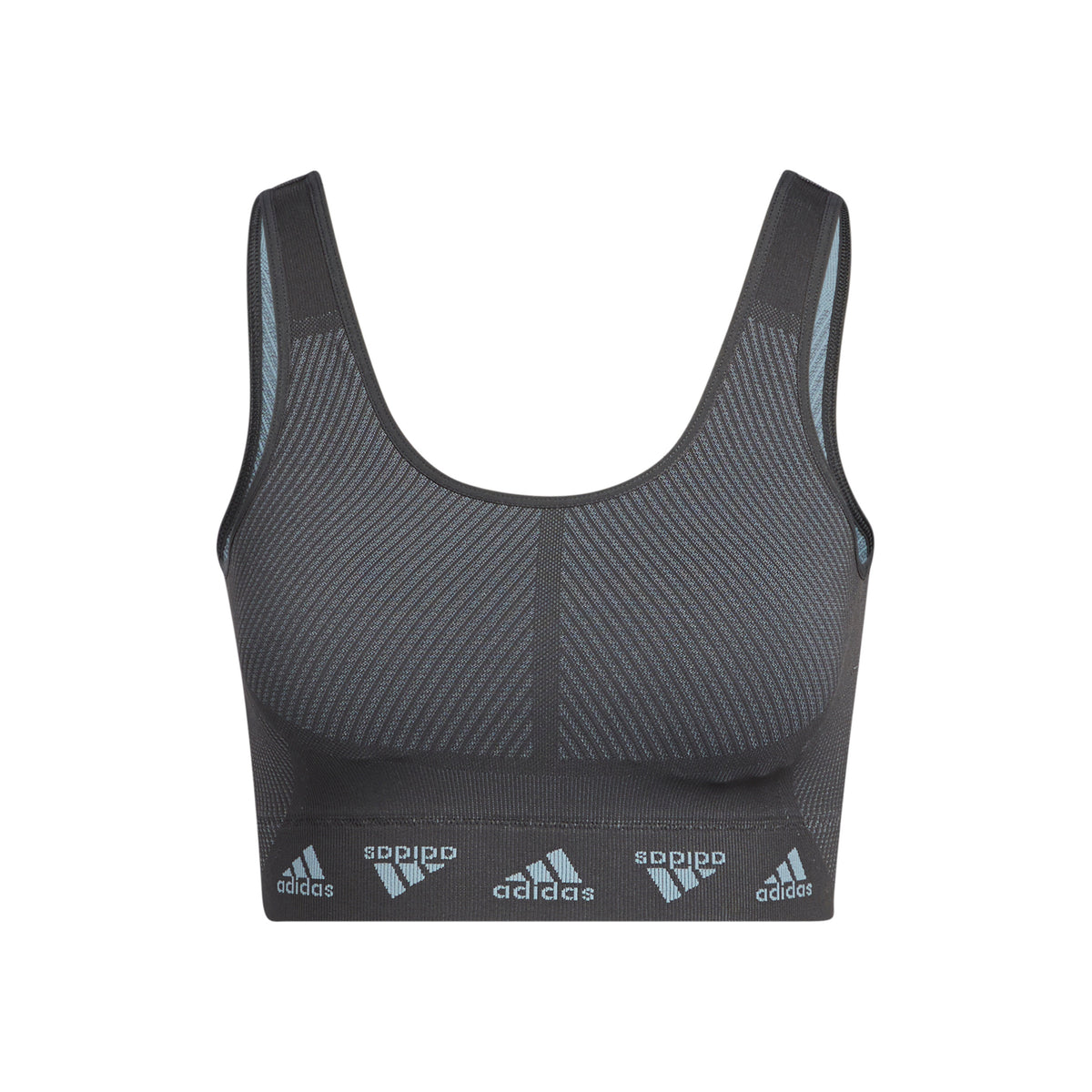 adidas Aeroknit Sujetador deportivo Mujeres - gris oscuro