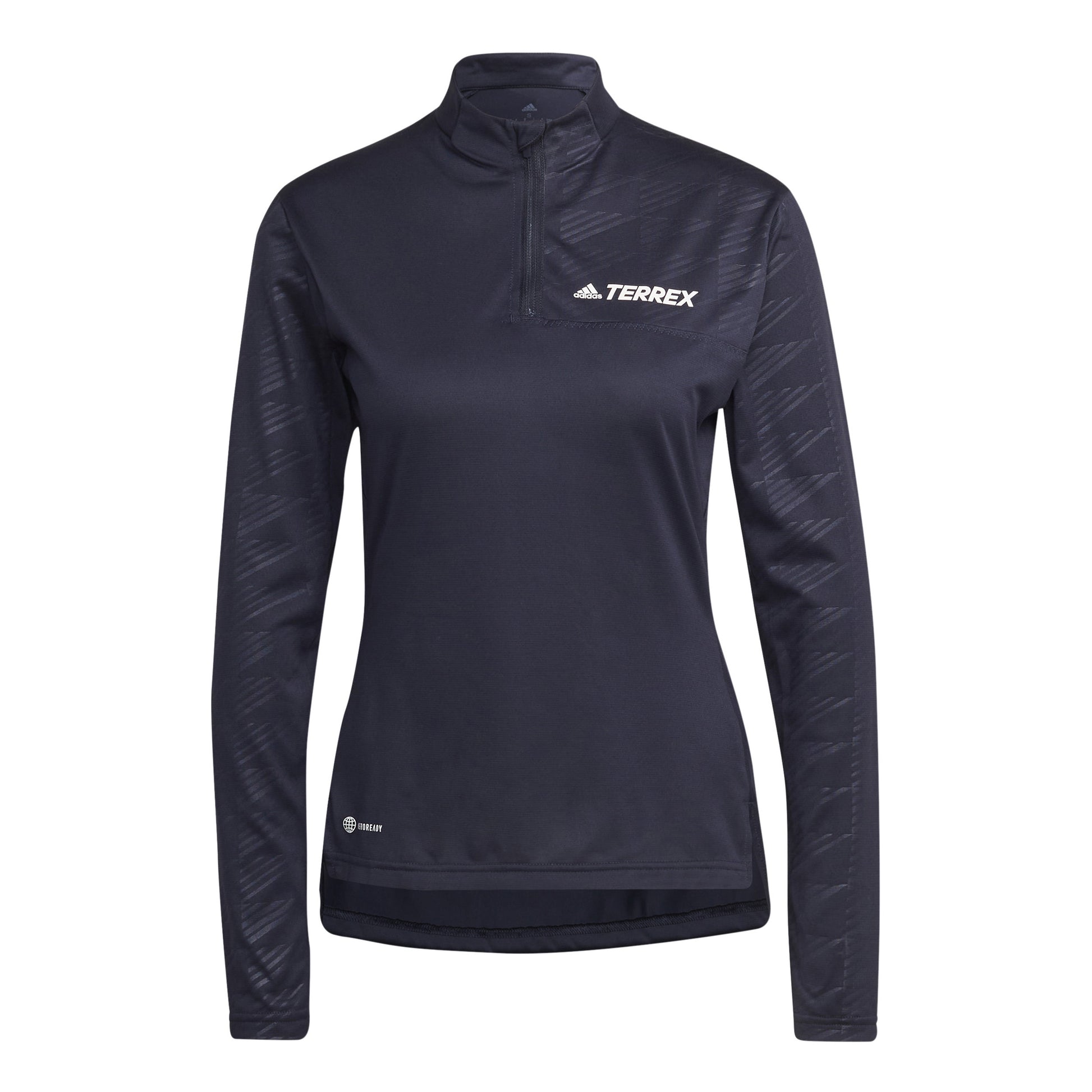 adidas Multi Half-Zip Camiseta de manga larga Mujeres - azul oscuro,