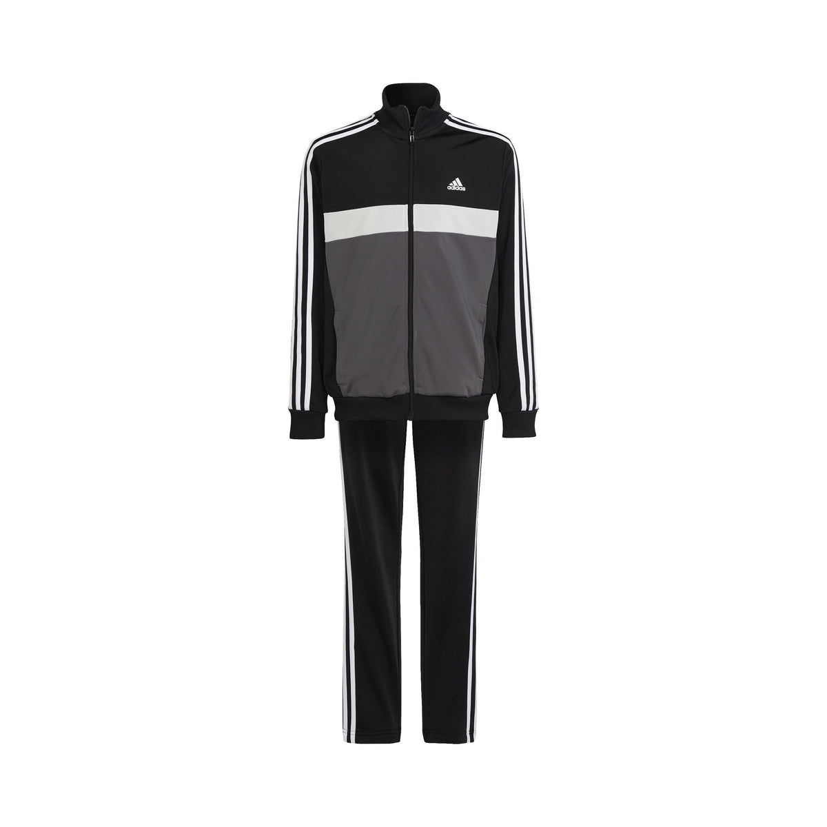 adidas 3Stripes Chándal Niños - negro, gris