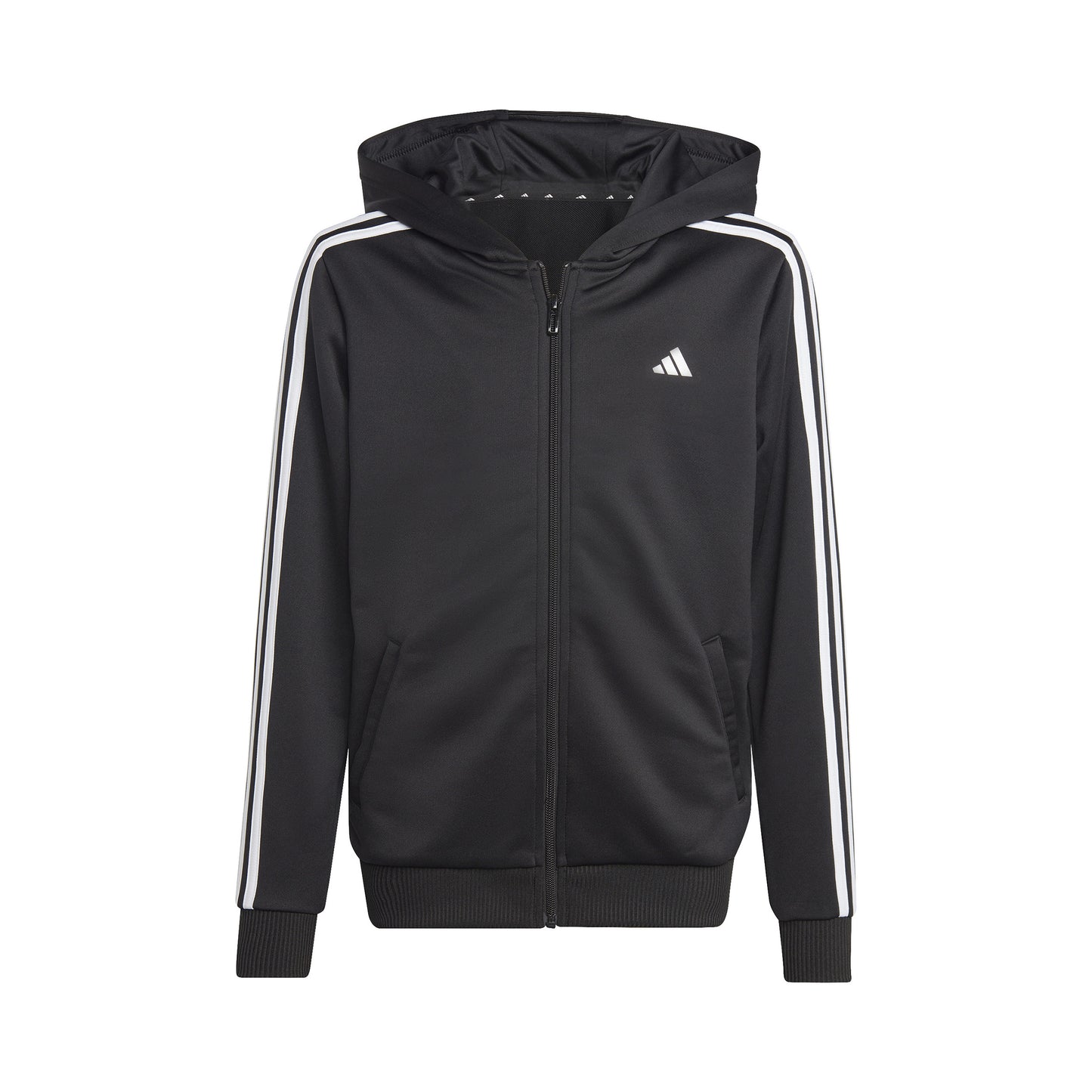 adidas Training ES 3 Stripes Full-Zip Sudadera con cremallera Niños - negro, blanco