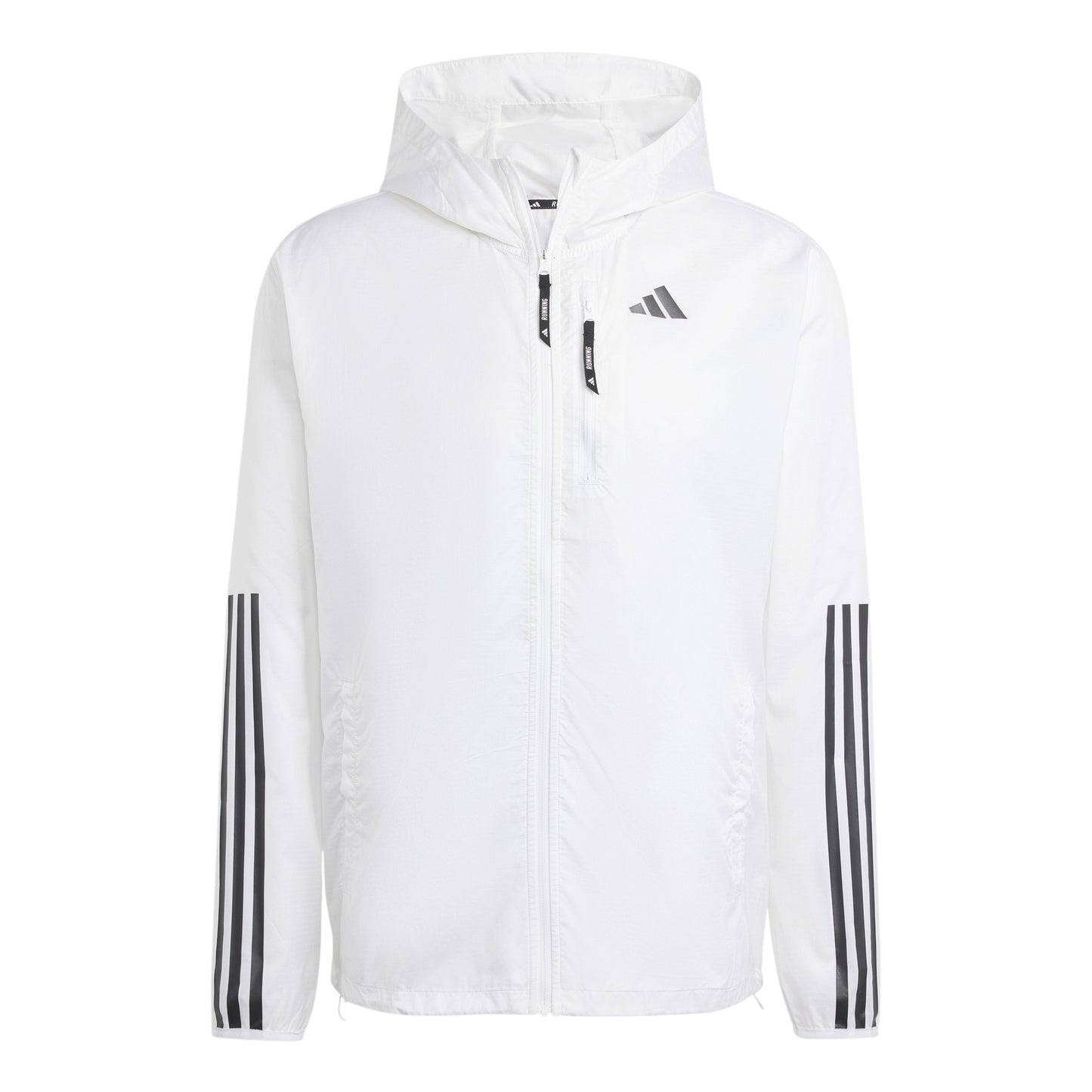 adidas Own The Run E 3S Chaqueta para correr Hombres - blanco, transparente