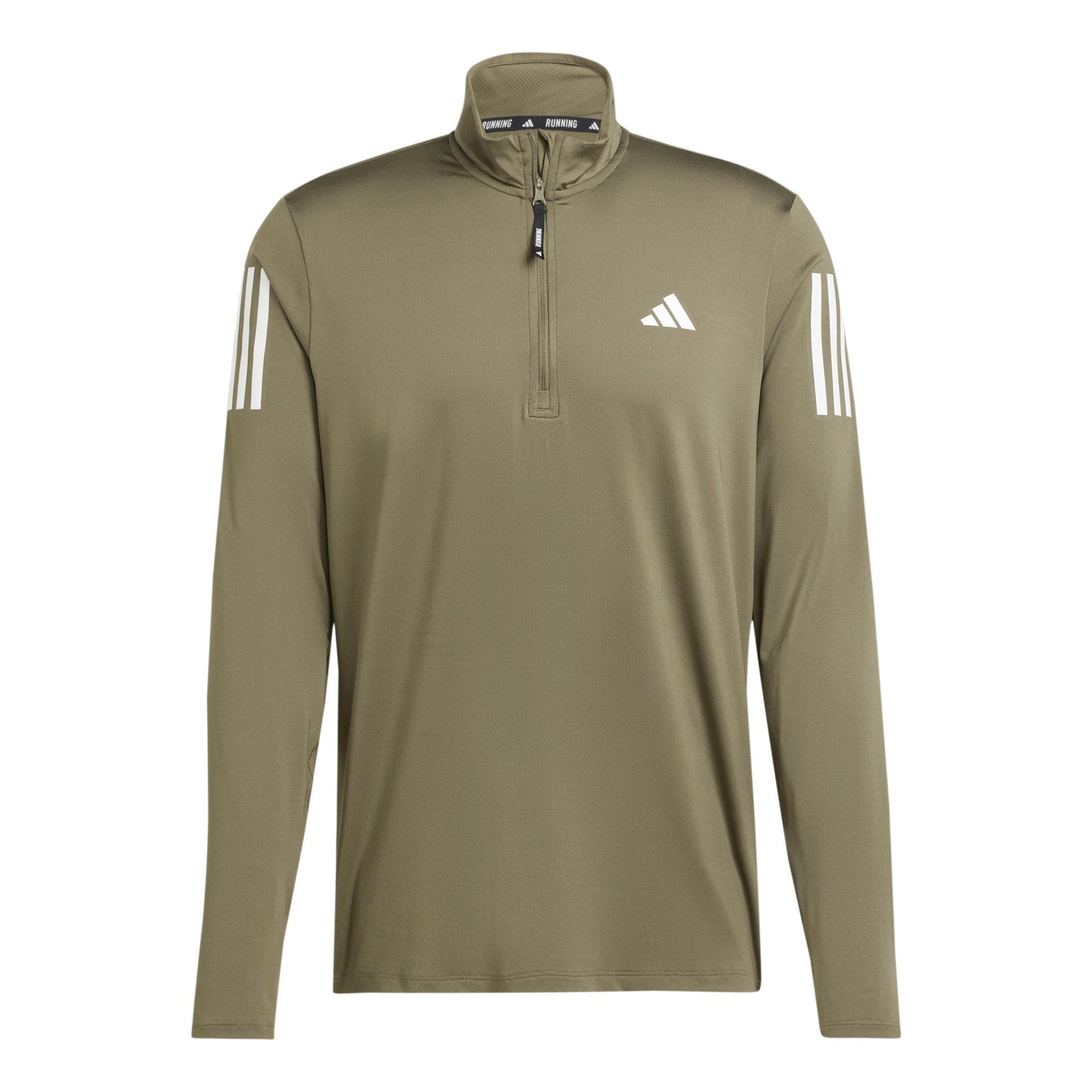 adidas Own The Run B Half-Zip Camiseta de manga larga Hombres - oliva,