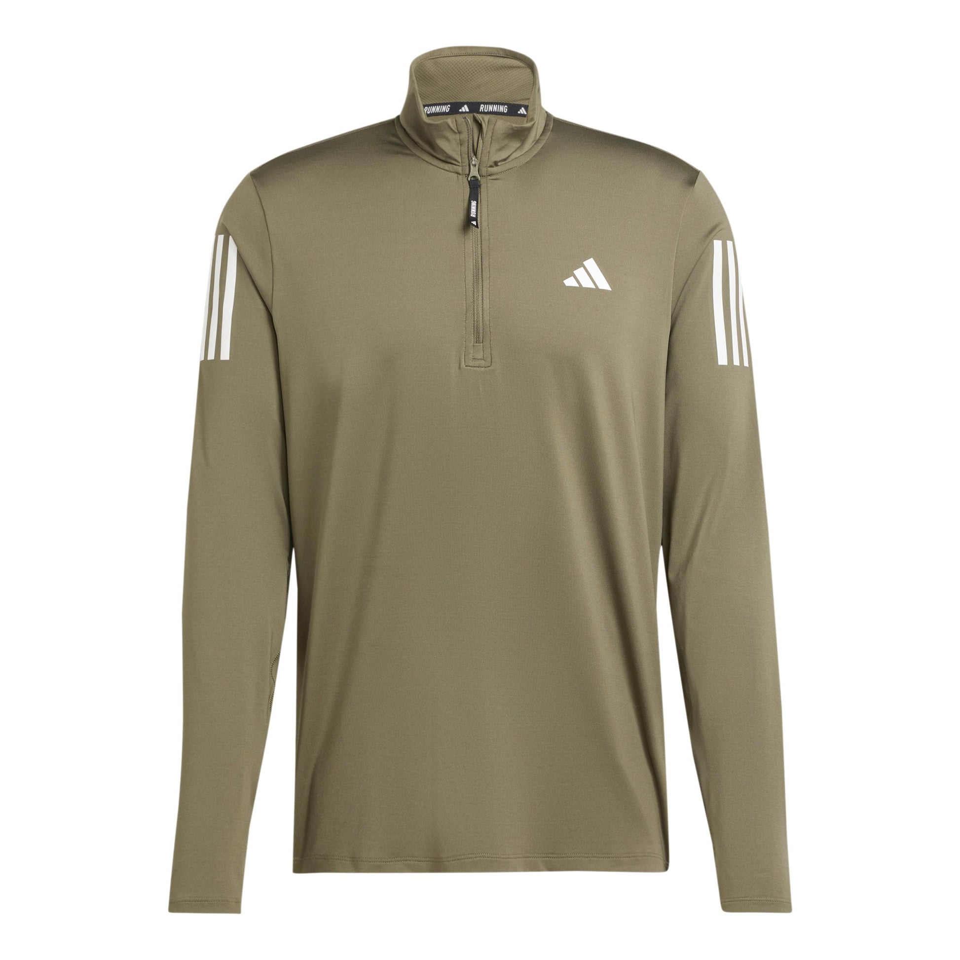 adidas Own The Run B Half-Zip Camiseta de manga larga Hombres - oliva,