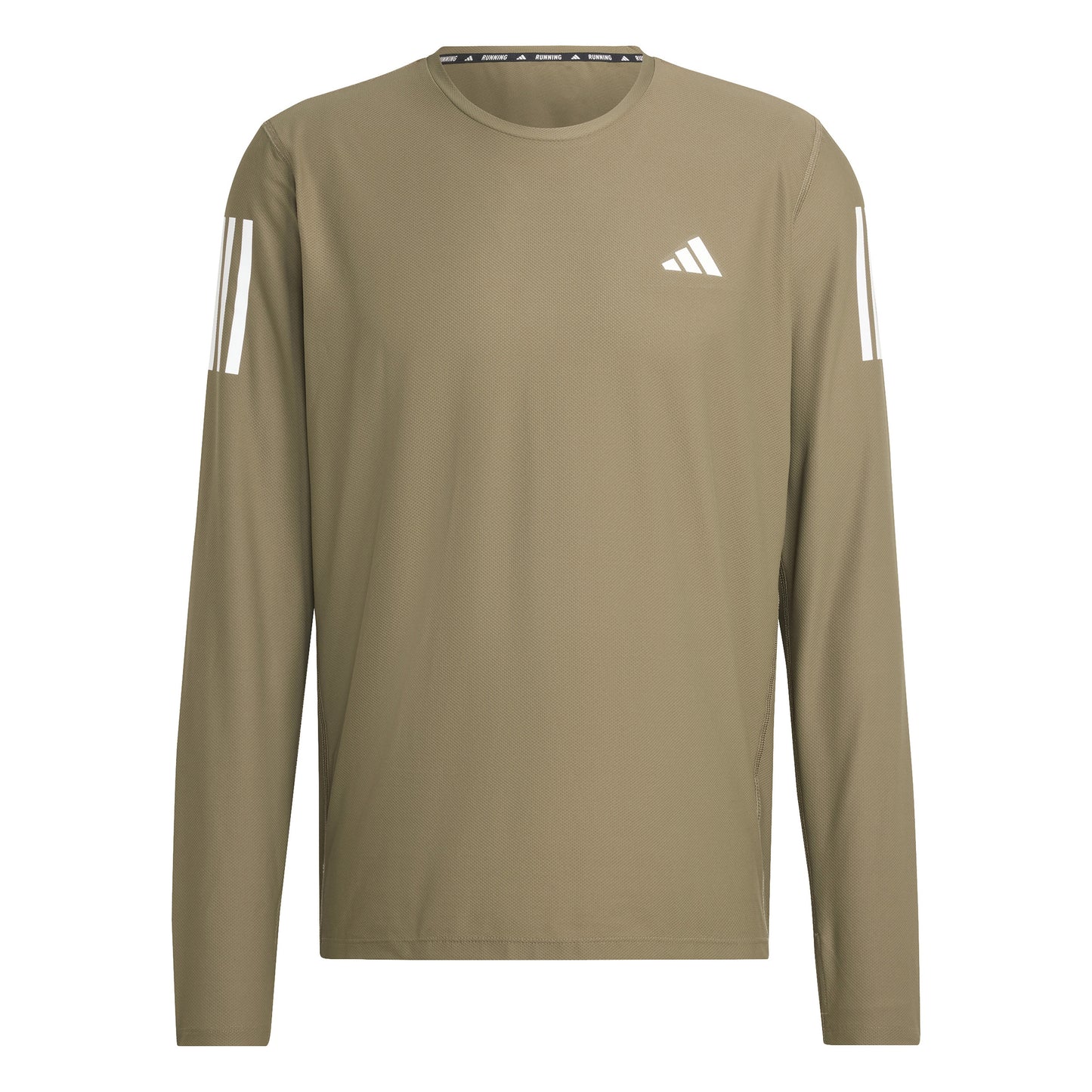 adidas Own the Run Camiseta de manga larga Hombres - oliva,