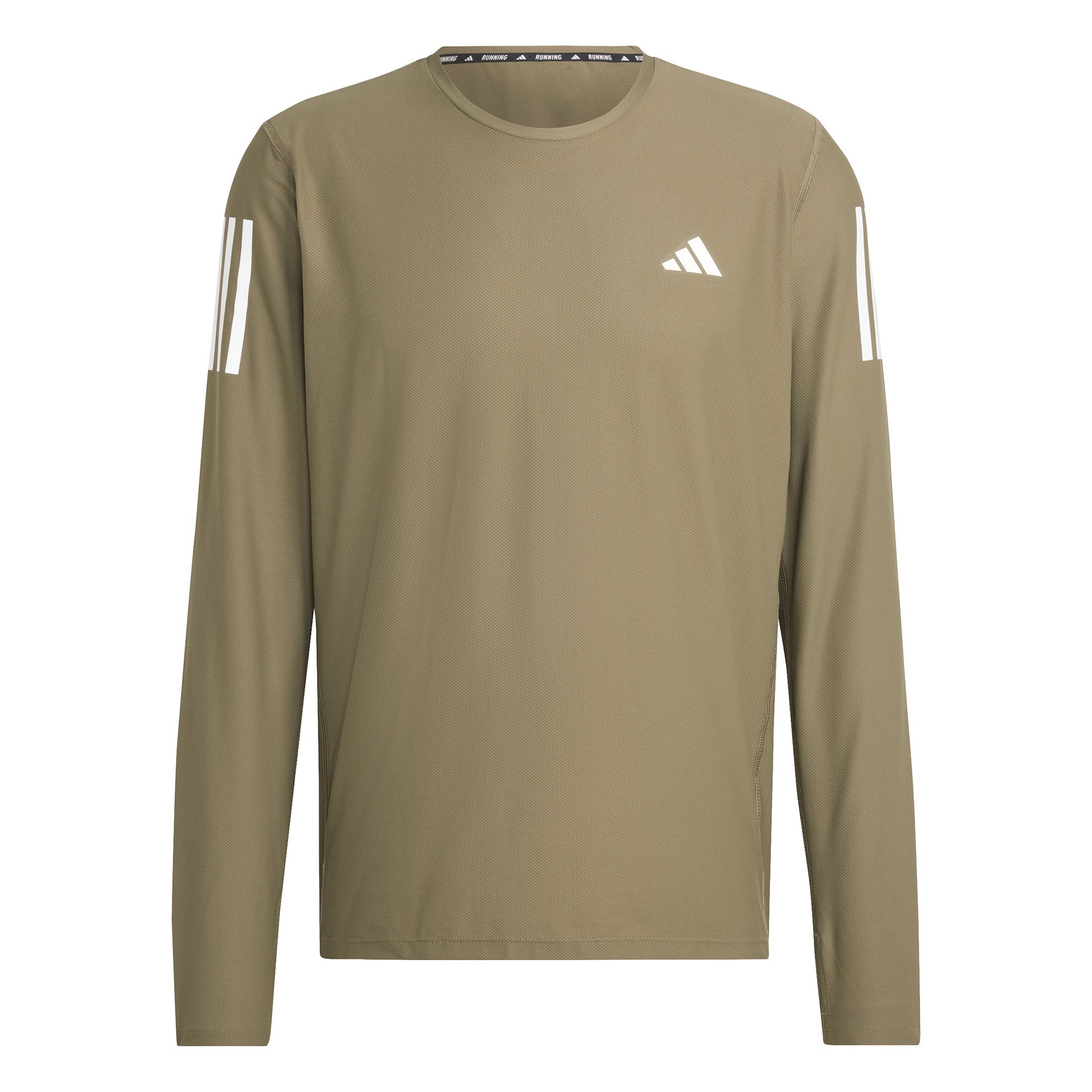 adidas Own the Run Camiseta de manga larga Hombres - oliva,