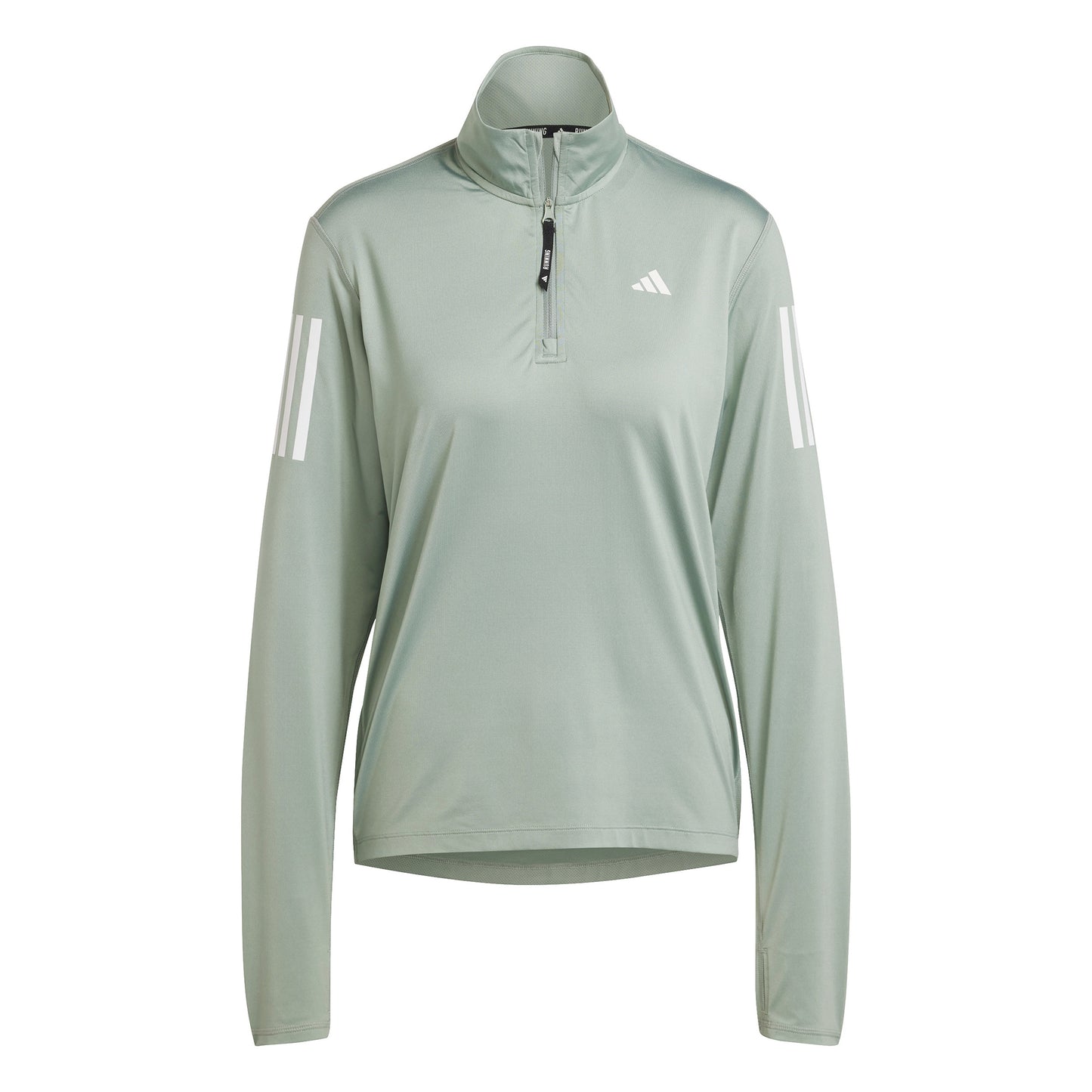 adidas Own the Run Half-Zip Camiseta de manga larga Mujeres - salvia,