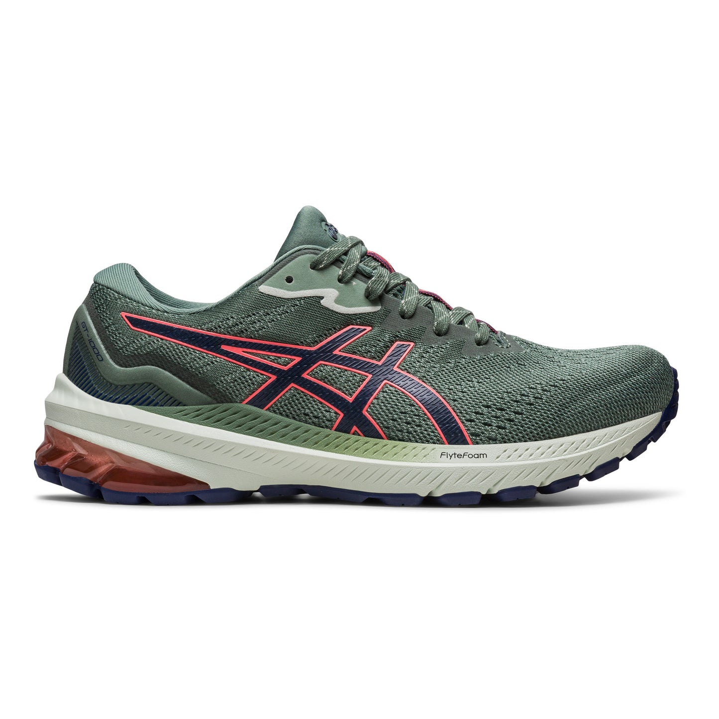ASICS GT-1000 11 TR Zapatilla trail Mujeres - verde oscuro, rosa