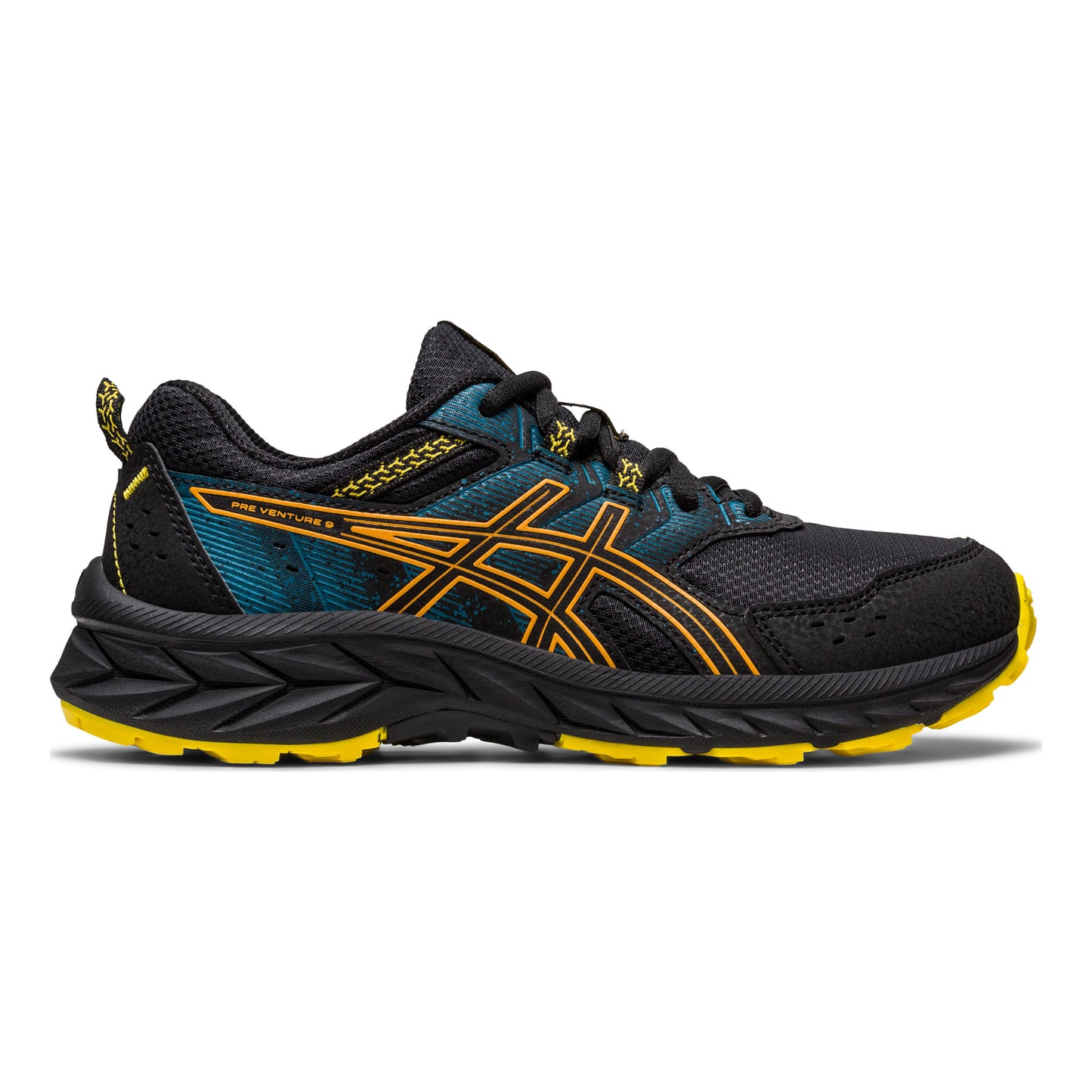 ASICS Pre-Venture 9 GS Zapatilla trail Niños - negro, amarillo