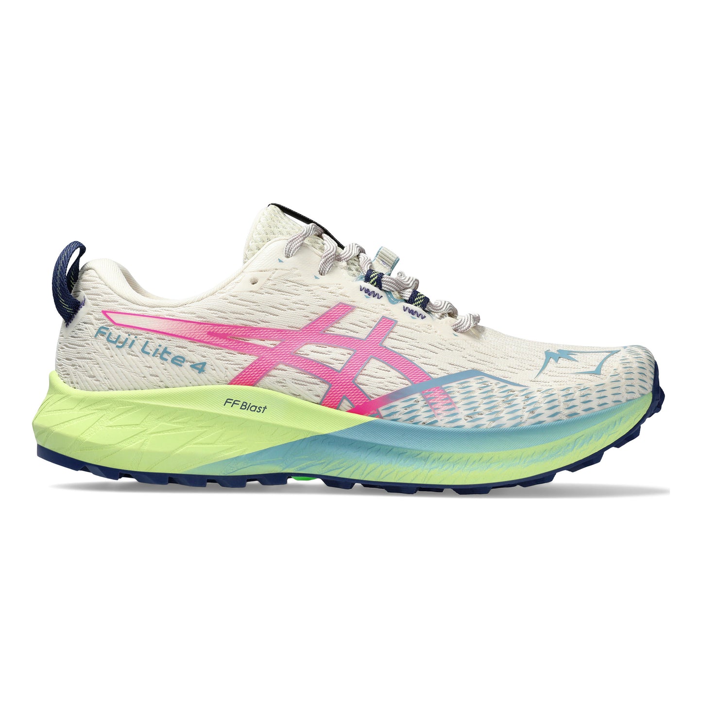 ASICS Fuji Lite 4 Zapatilla trail Mujeres - beige, rosa