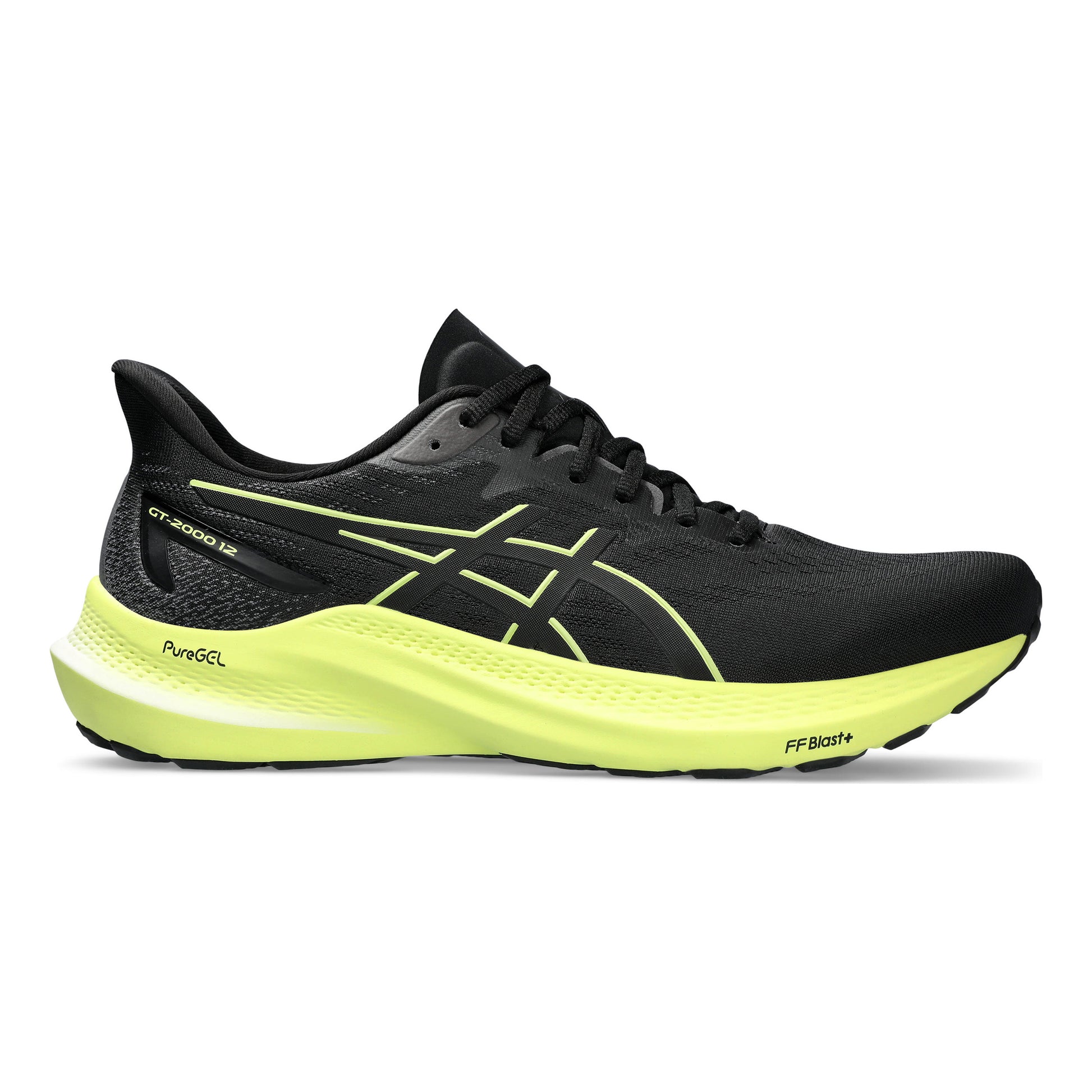 ASICS GT-2000 12 Zapatilla de estabilidad Hombres - negro, amarillo neón